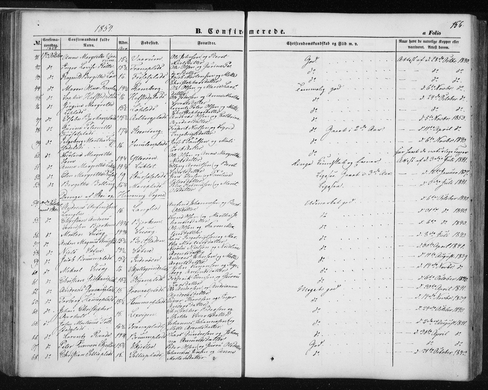 Ministerialprotokoller, klokkerbøker og fødselsregistre - Nord-Trøndelag, AV/SAT-A-1458/735/L0342: Parish register (official) no. 735A07 /1, 1849-1862, p. 156