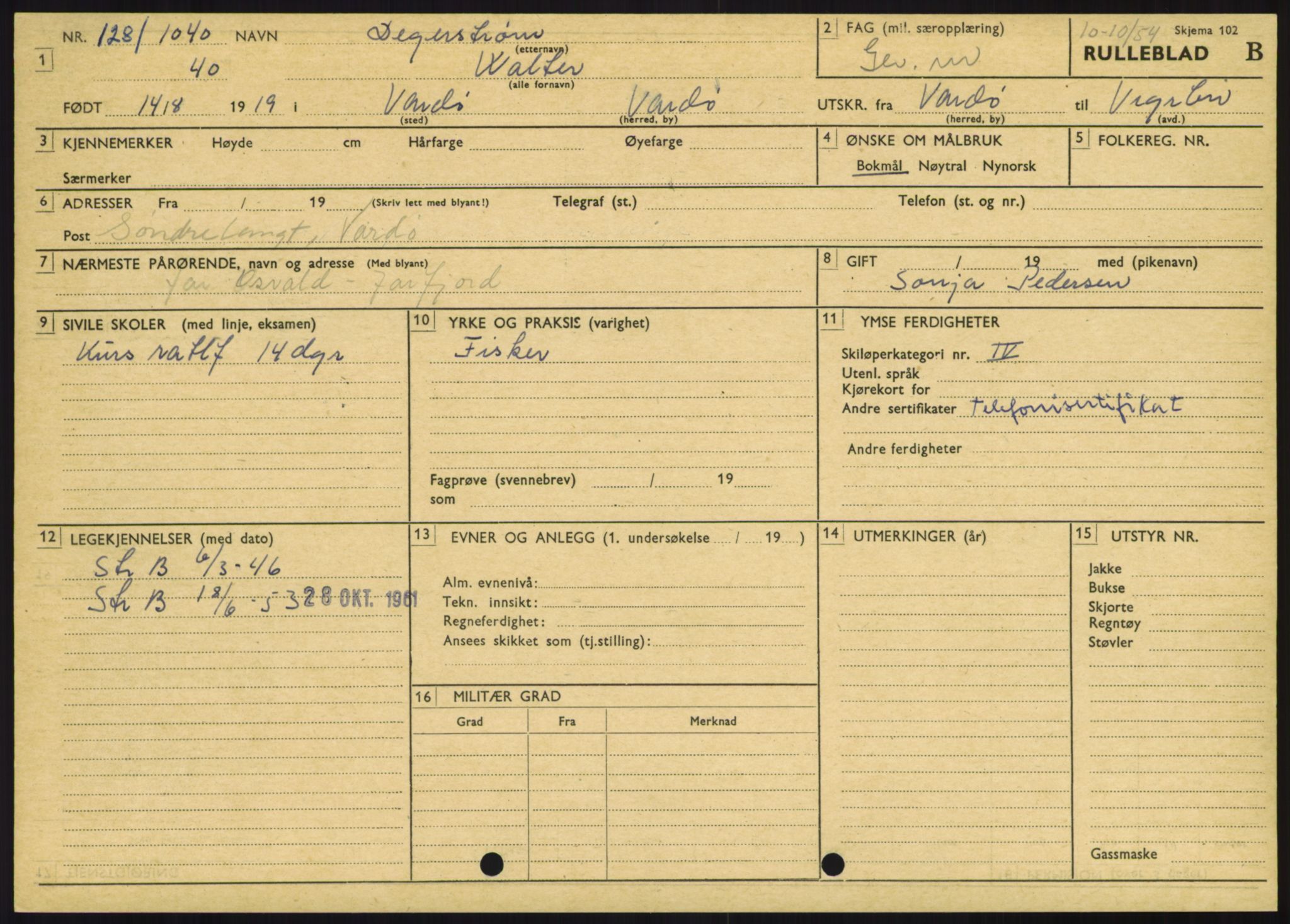 Forsvaret, Varanger bataljon, AV/RA-RAFA-2258/1/D/L0446: Rulleblad for menige født 1917-1919, 1917-1919, p. 494