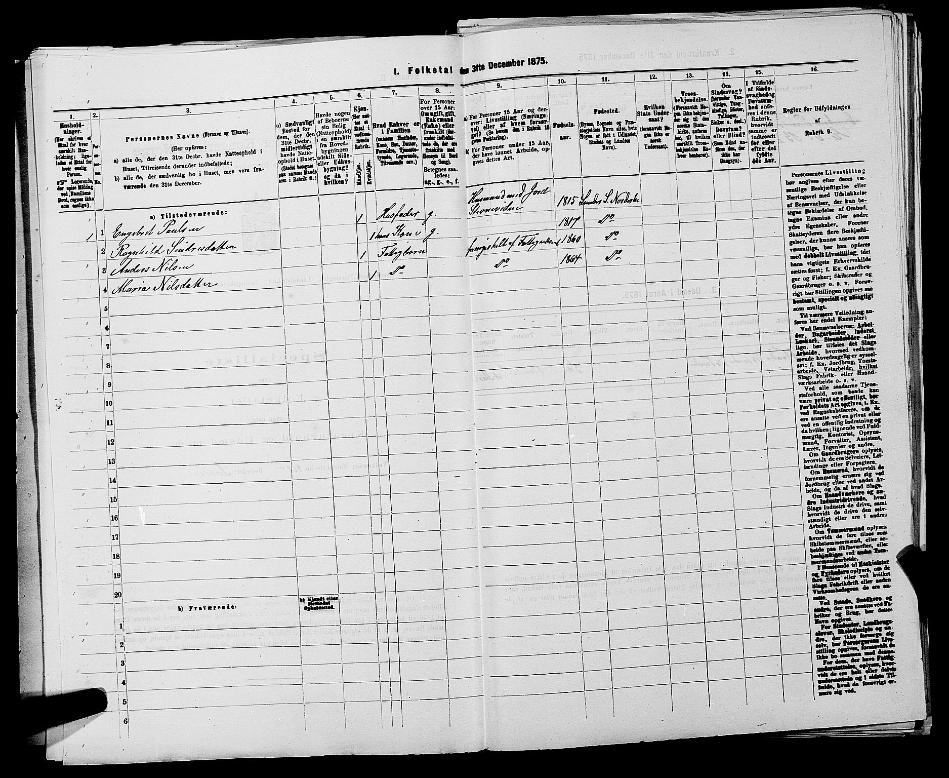 SAKO, 1875 census for 0613L Norderhov/Norderhov, Haug og Lunder, 1875, p. 2258