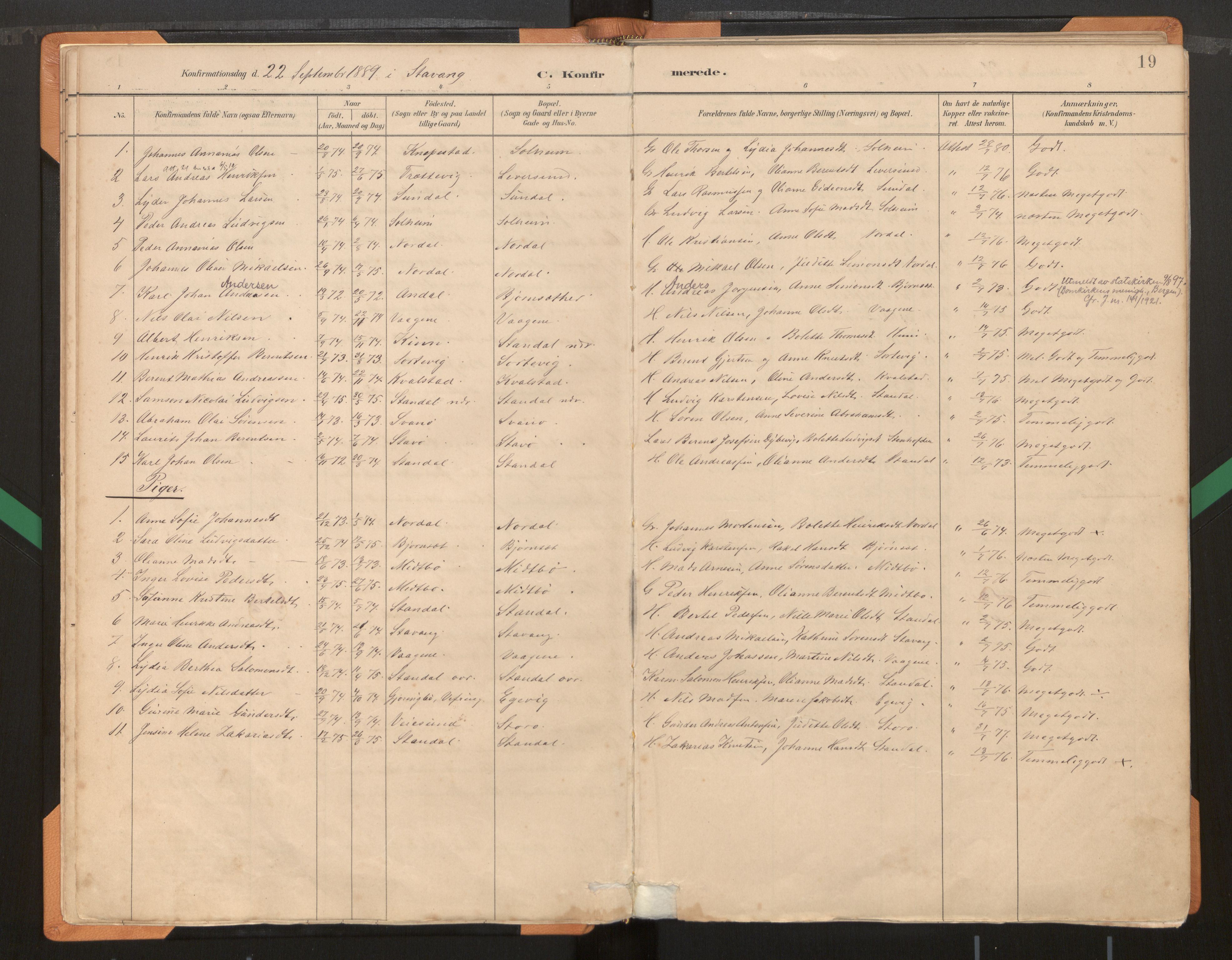 Kinn sokneprestembete, AV/SAB-A-80801/H/Haa/Haad/L0004: Parish register (official) no. D 4, 1883-1944, p. 19