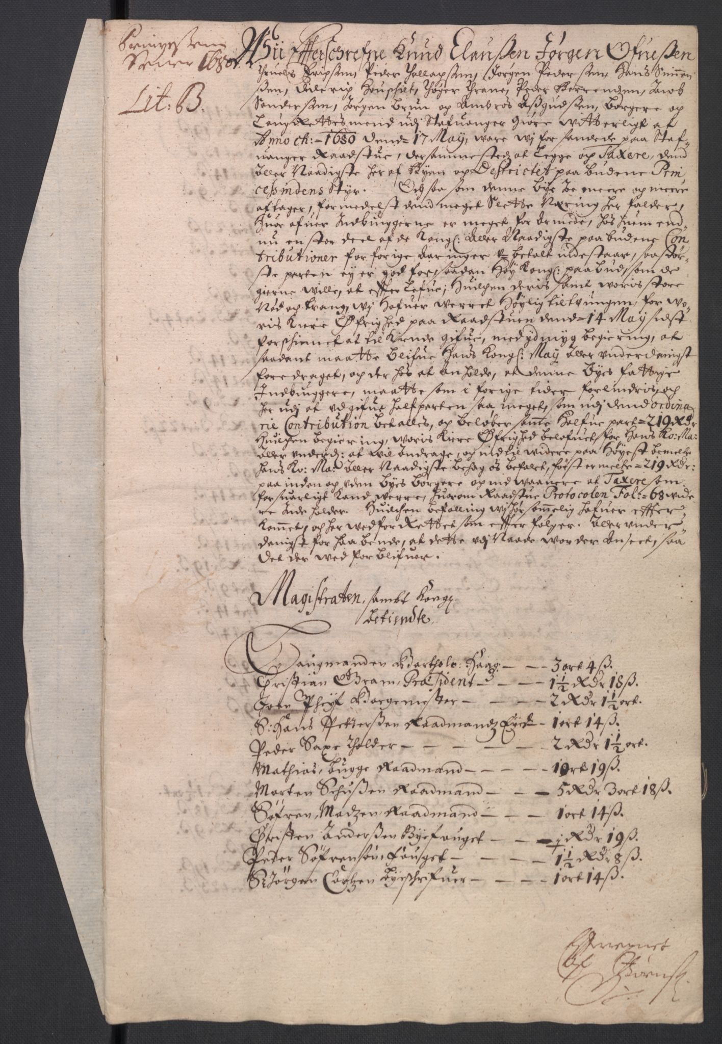 Rentekammeret inntil 1814, Reviderte regnskaper, Byregnskaper, AV/RA-EA-4066/R/Ro/L0301: [O3] Kontribusjonsregnskap, 1679-1684, p. 51