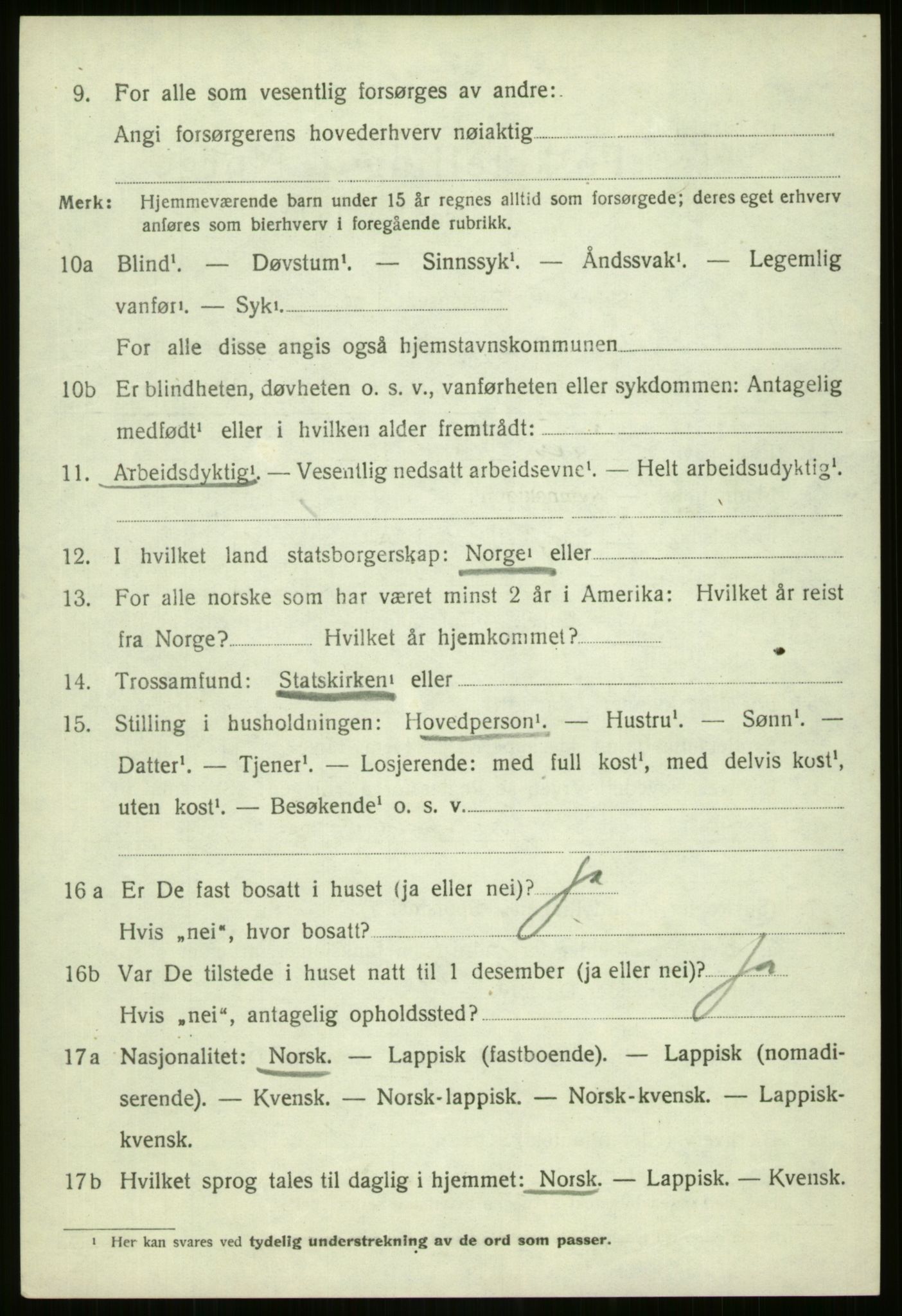 SATØ, 1920 census for Nordreisa, 1920, p. 3064