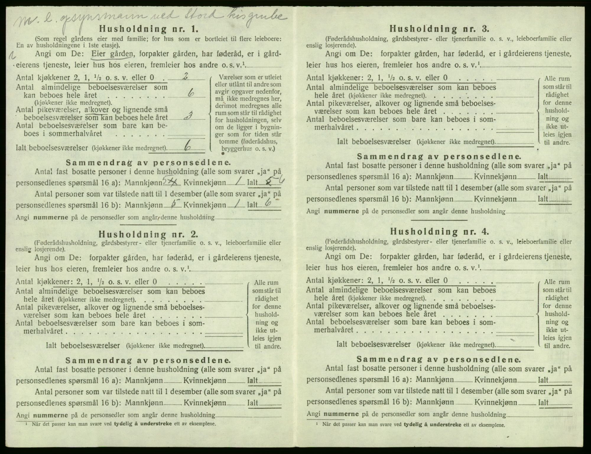 SAB, 1920 census for Stord, 1920, p. 1108