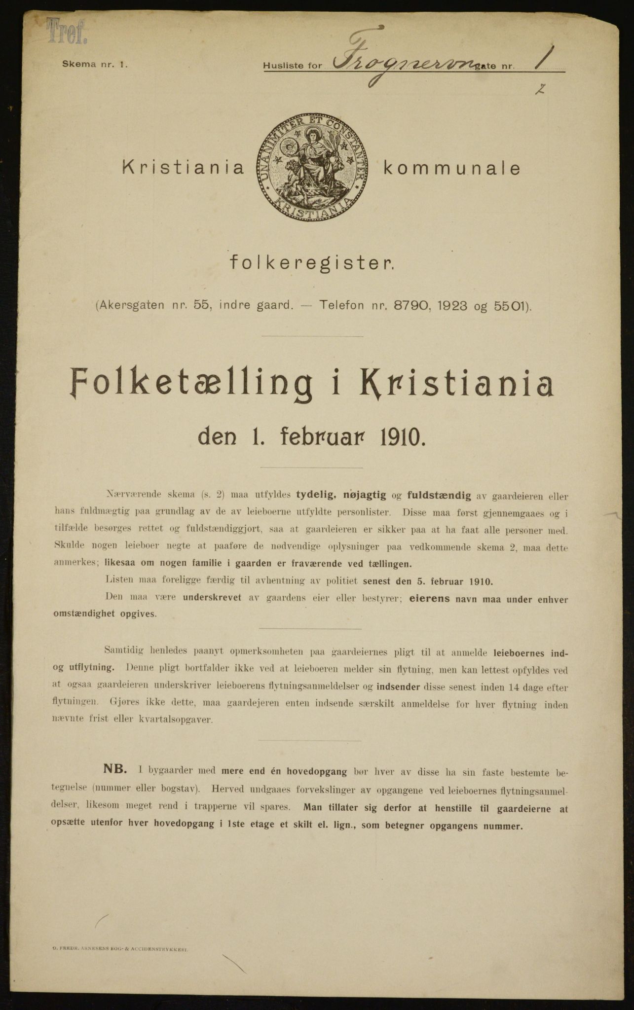 OBA, Municipal Census 1910 for Kristiania, 1910, p. 25344