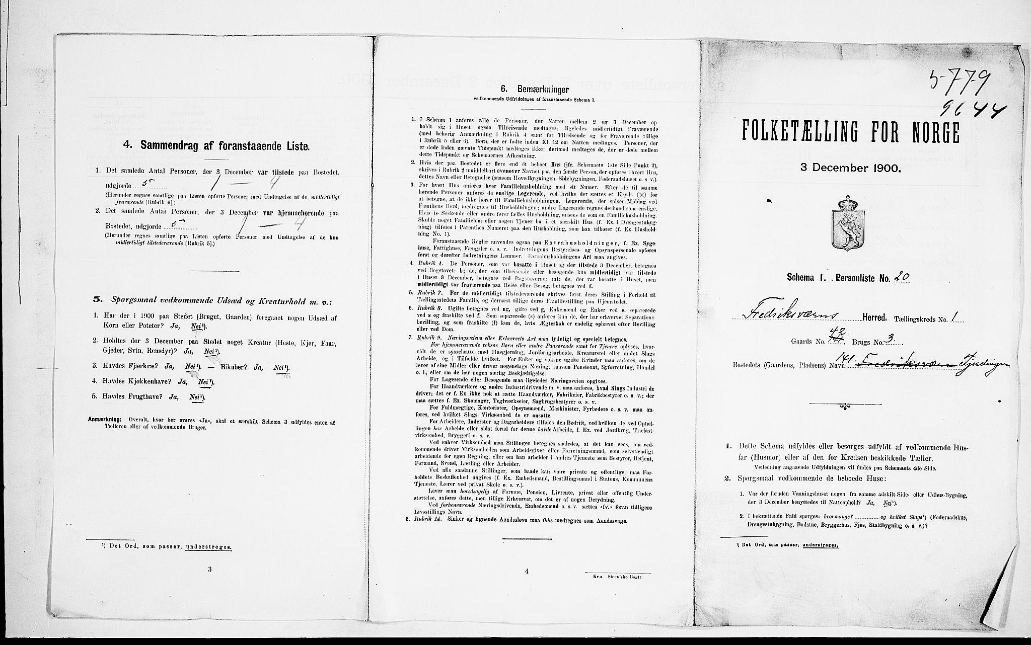 RA, 1900 census for Fredriksvern, 1900, p. 31