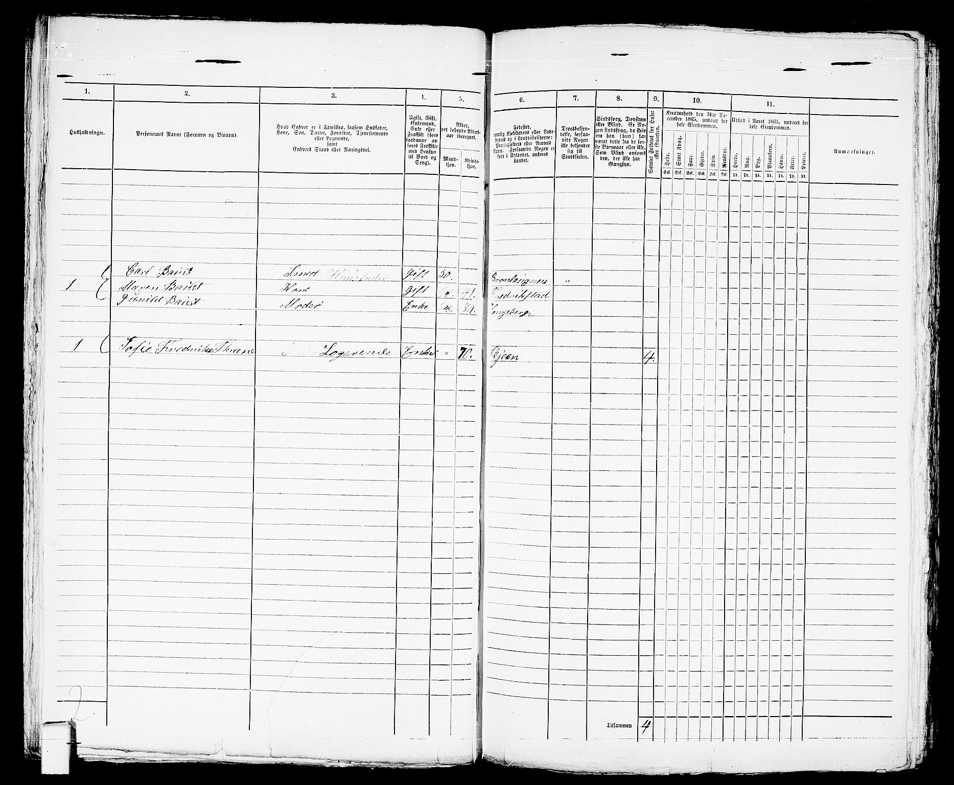 RA, 1865 census for Horten, 1865, p. 518