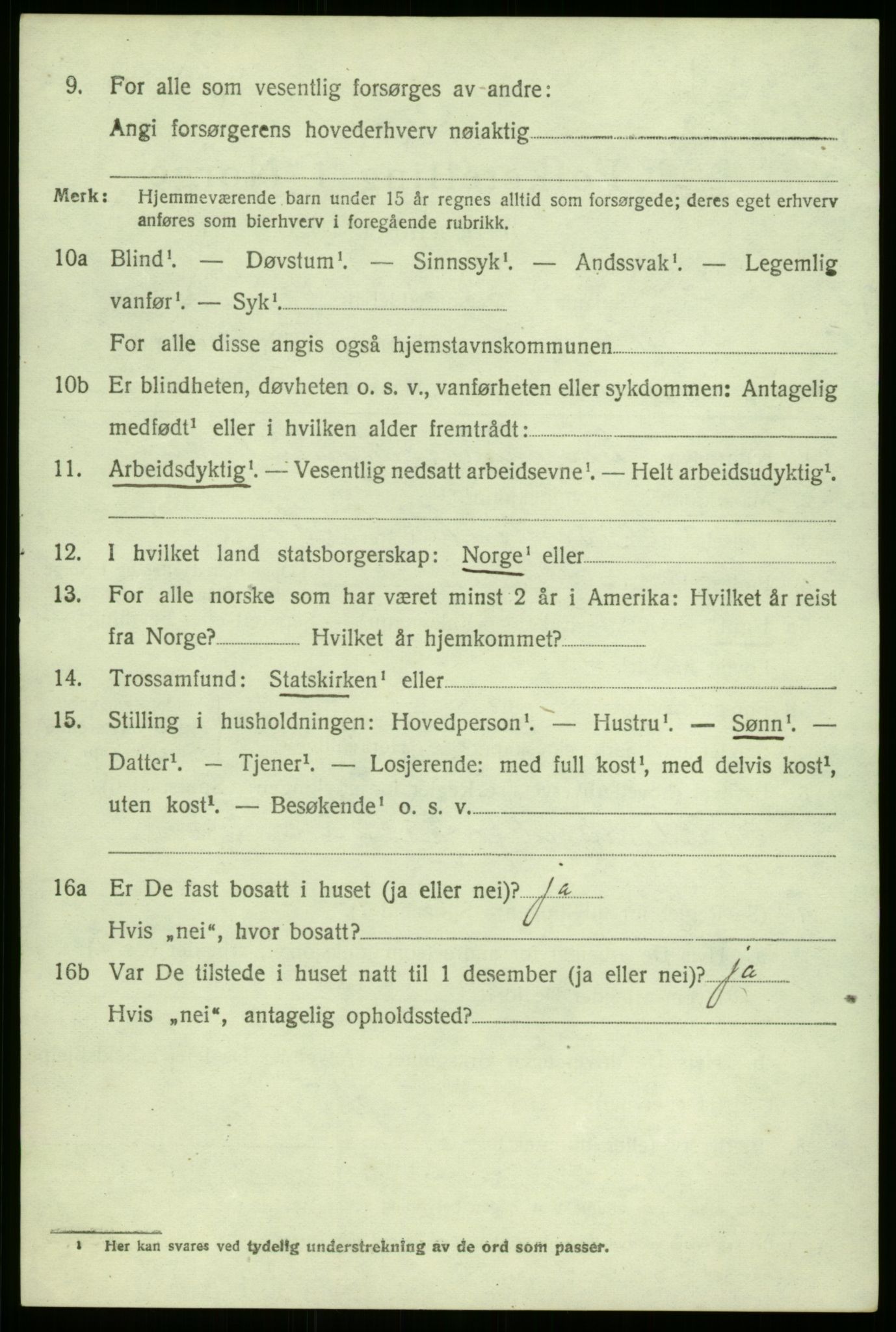 SAB, 1920 census for Gulen, 1920, p. 1314