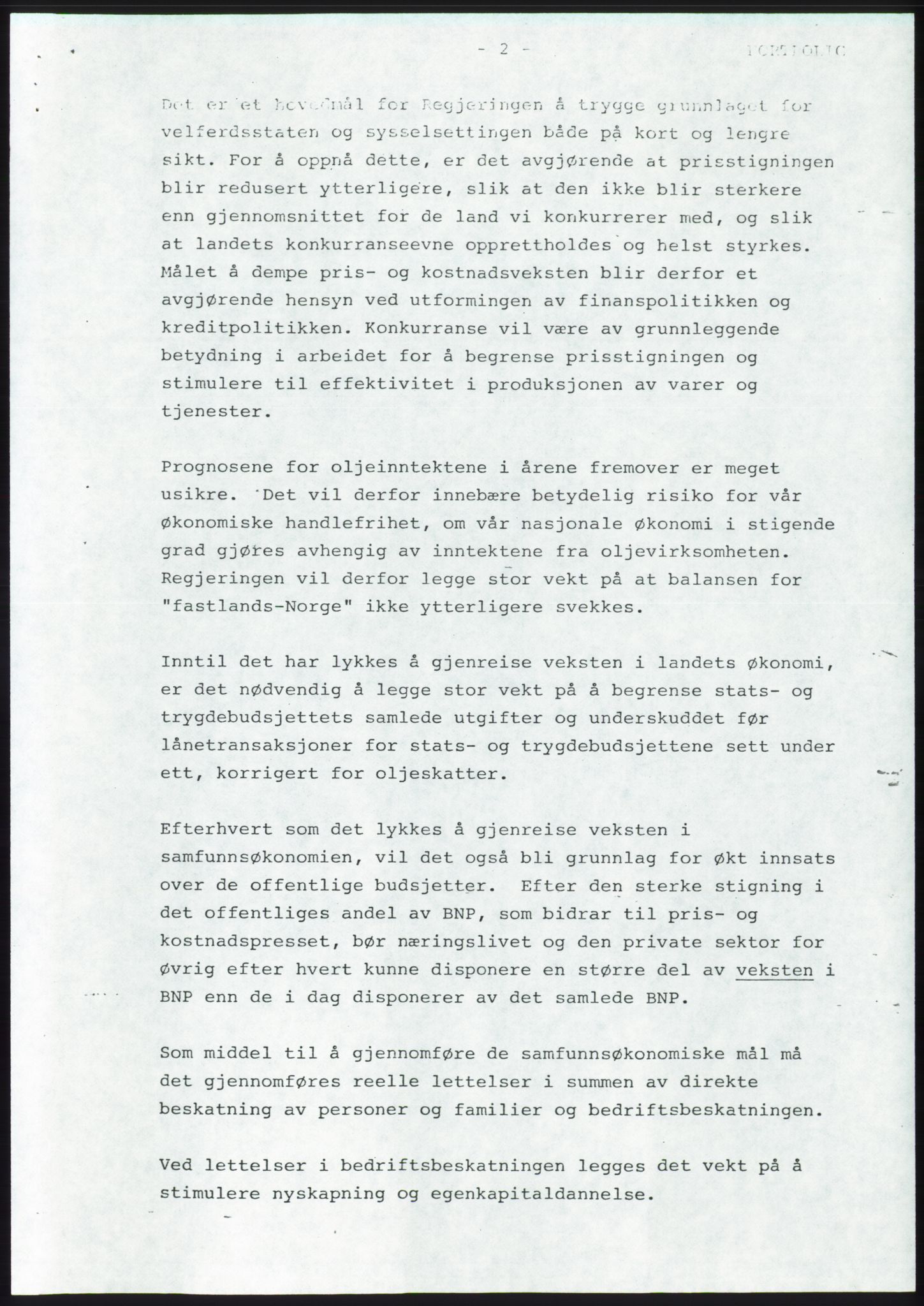 Forhandlingsmøtene 1983 mellom Høyre, KrF og Senterpartiet om dannelse av regjering, AV/RA-PA-0696/A/L0001: Forhandlingsprotokoll, 1983, p. 25