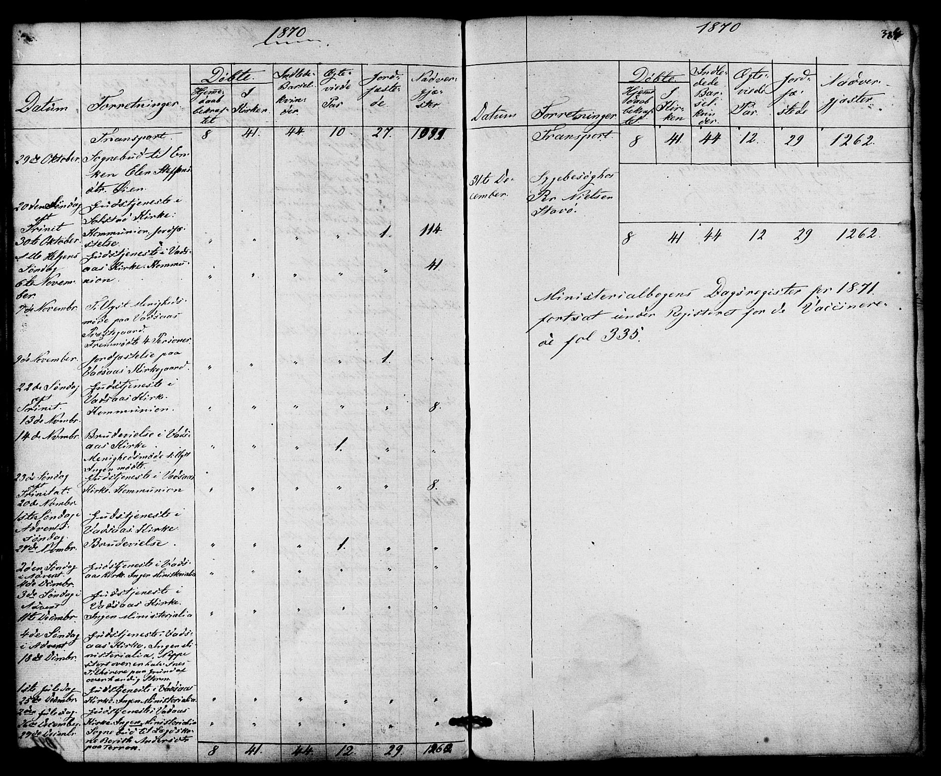Ministerialprotokoller, klokkerbøker og fødselsregistre - Nordland, SAT/A-1459/810/L0146: Parish register (official) no. 810A08 /1, 1862-1874, p. 384