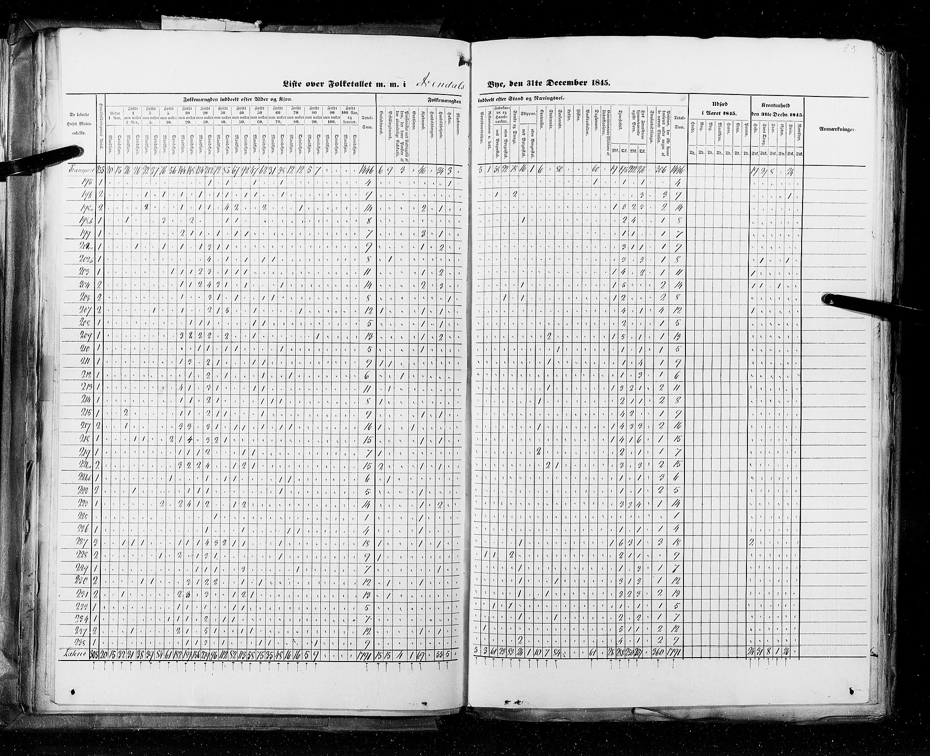 RA, Census 1845, vol. 11: Cities, 1845, p. 23