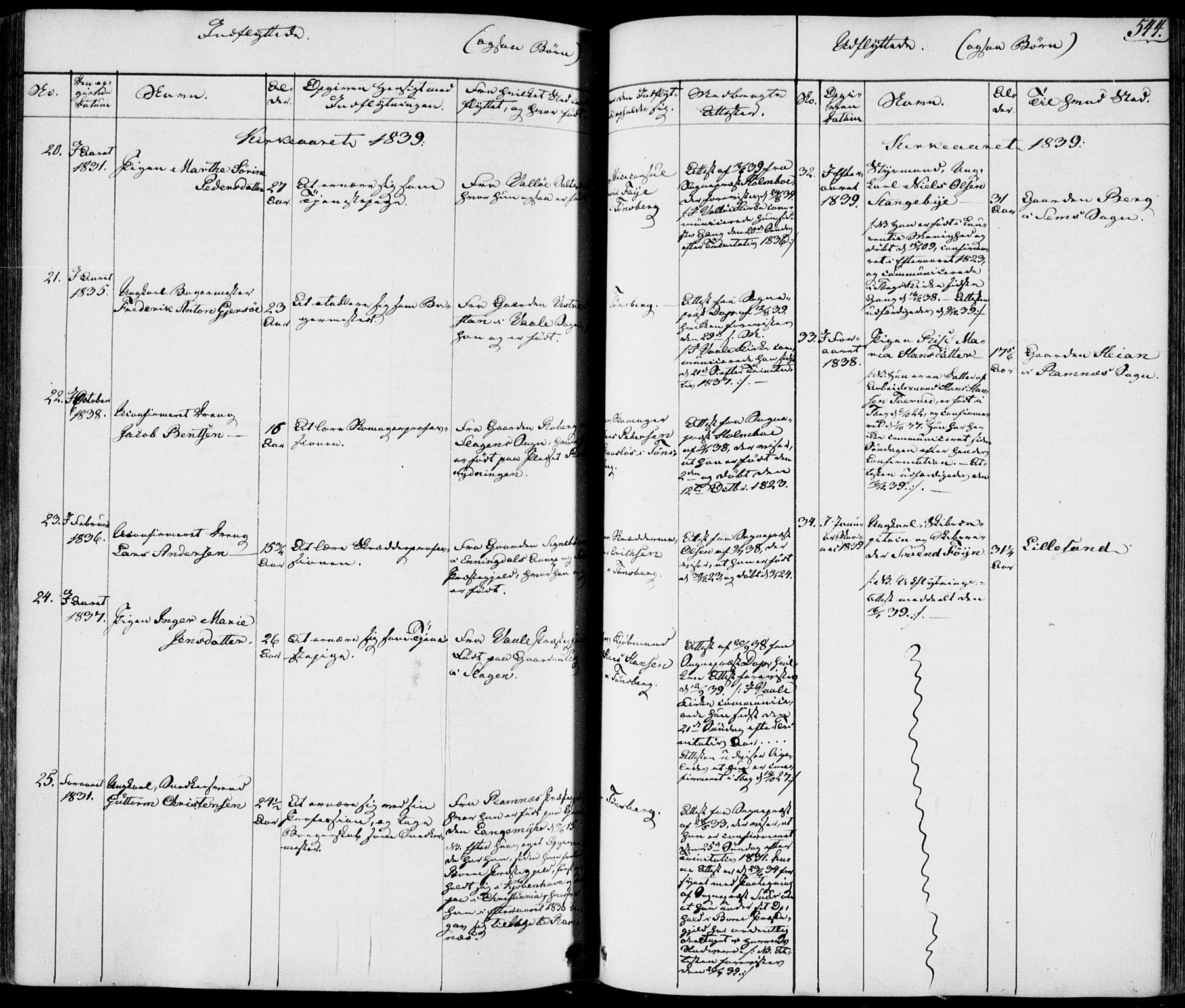 Tønsberg kirkebøker, AV/SAKO-A-330/F/Fa/L0006: Parish register (official) no. I 6, 1836-1844, p. 544