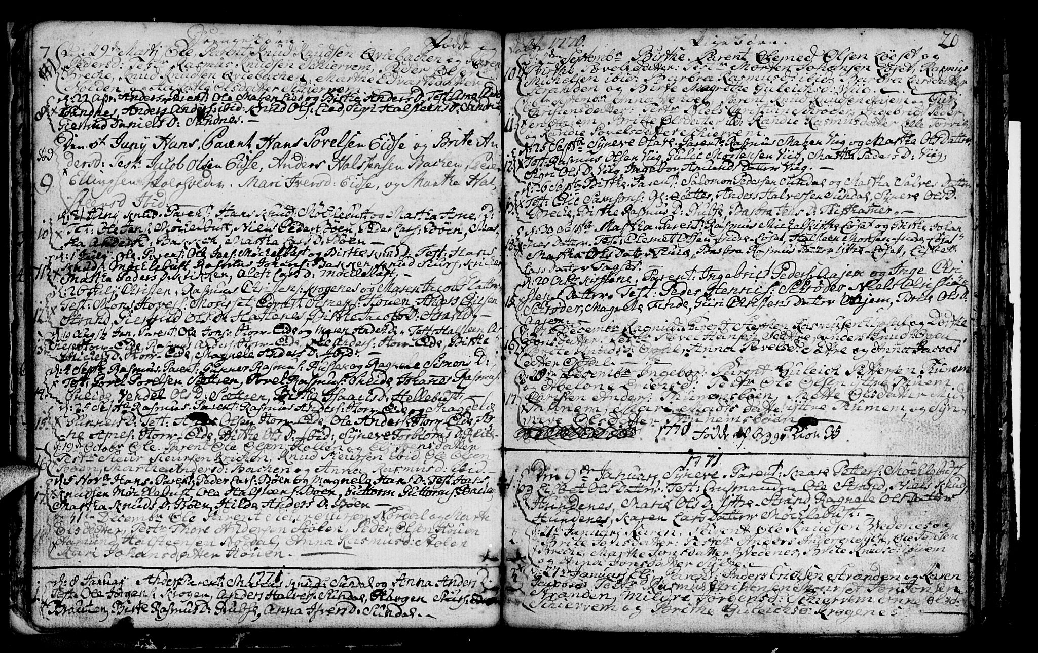 Ministerialprotokoller, klokkerbøker og fødselsregistre - Møre og Romsdal, SAT/A-1454/501/L0002: Parish register (official) no. 501A02, 1760-1816, p. 20