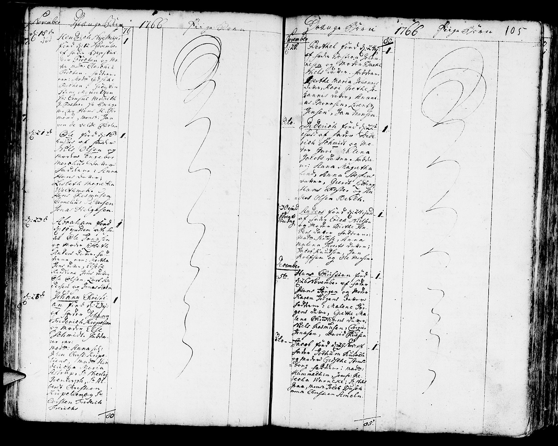 Korskirken sokneprestembete, SAB/A-76101/H/Haa/L0005: Parish register (official) no. A 5, 1751-1789, p. 105
