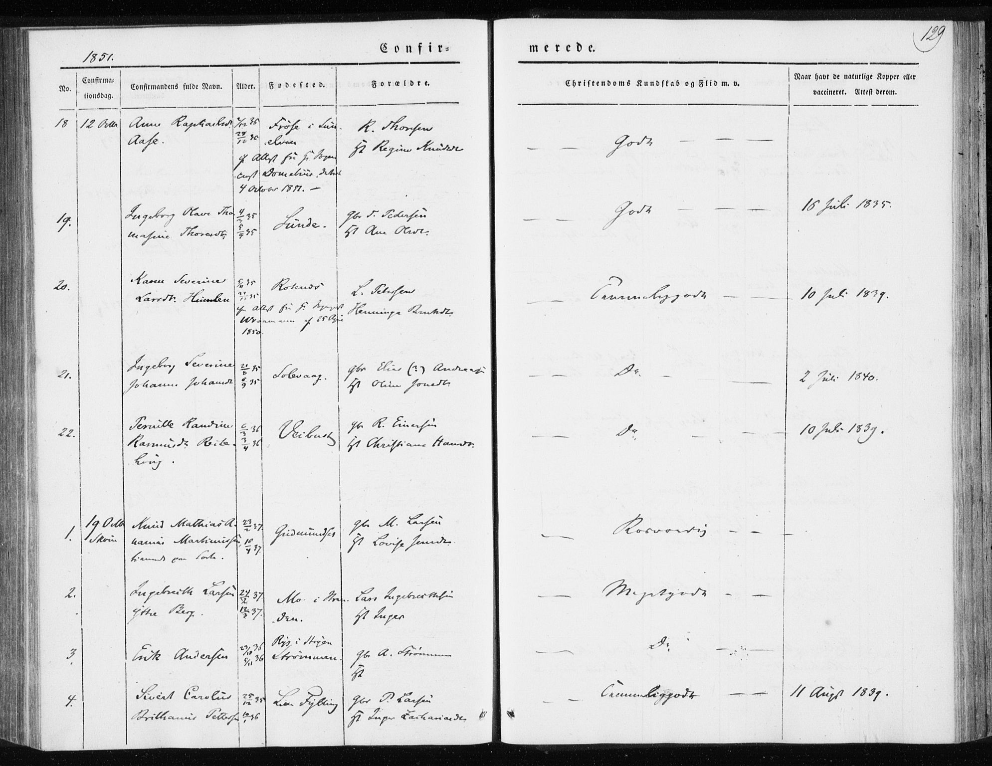 Ministerialprotokoller, klokkerbøker og fødselsregistre - Møre og Romsdal, AV/SAT-A-1454/528/L0415: Curate's parish register no. 528B03, 1843-1852, p. 129