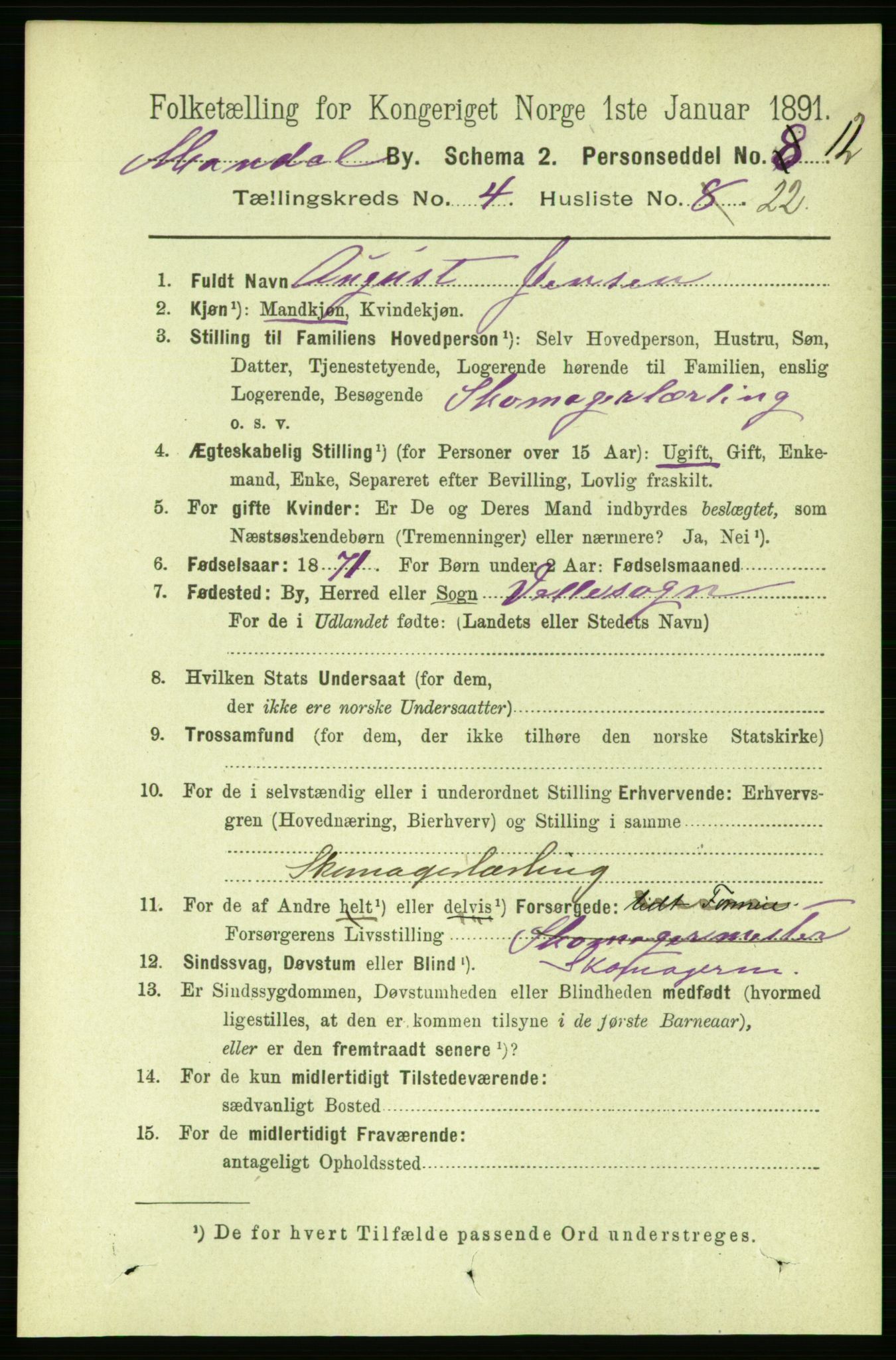 RA, 1891 census for 1002 Mandal, 1891, p. 2466