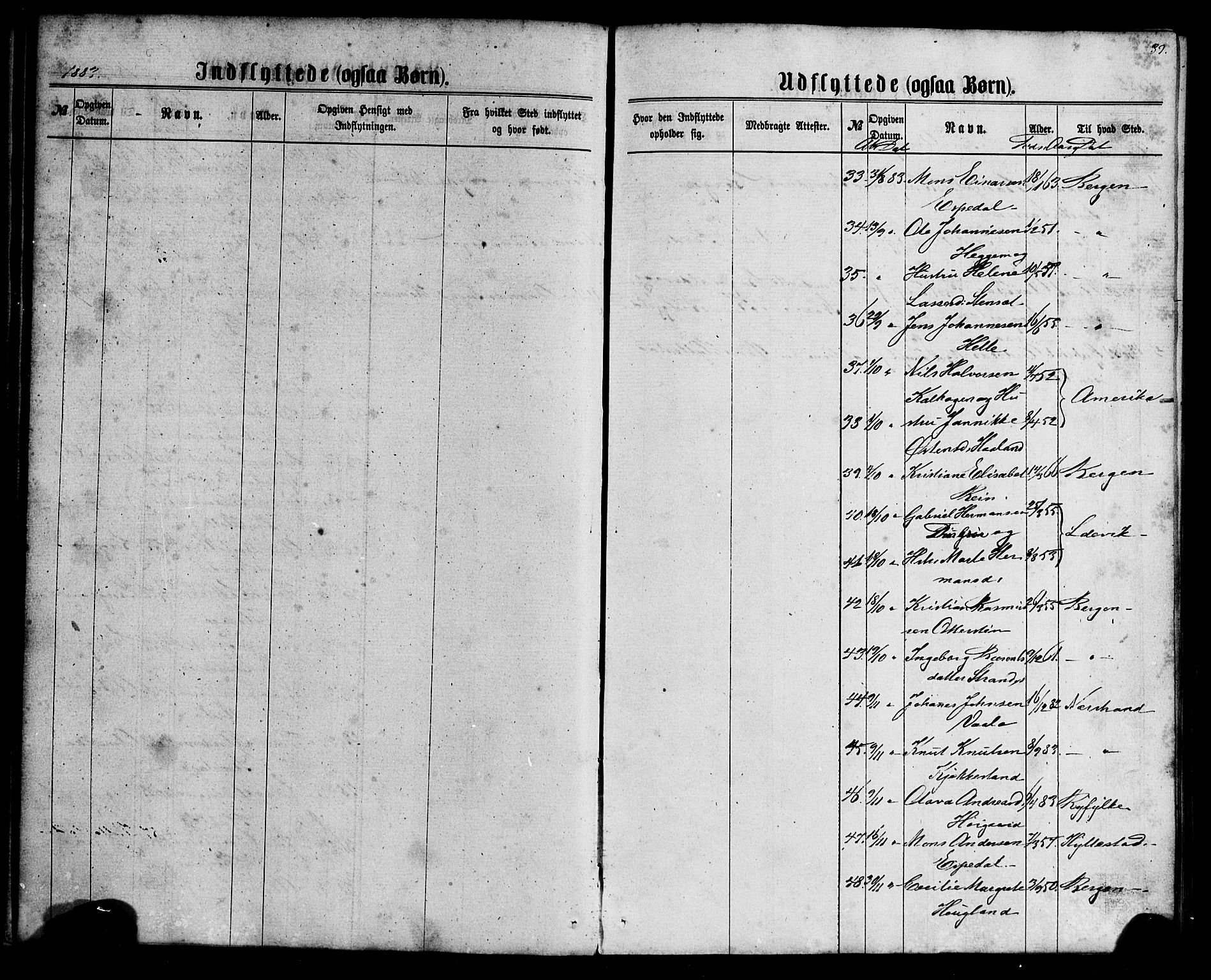 Fjaler sokneprestembete, SAB/A-79801/H/Haa/Haaa/L0010: Parish register (official) no. A 10, 1866-1886, p. 39