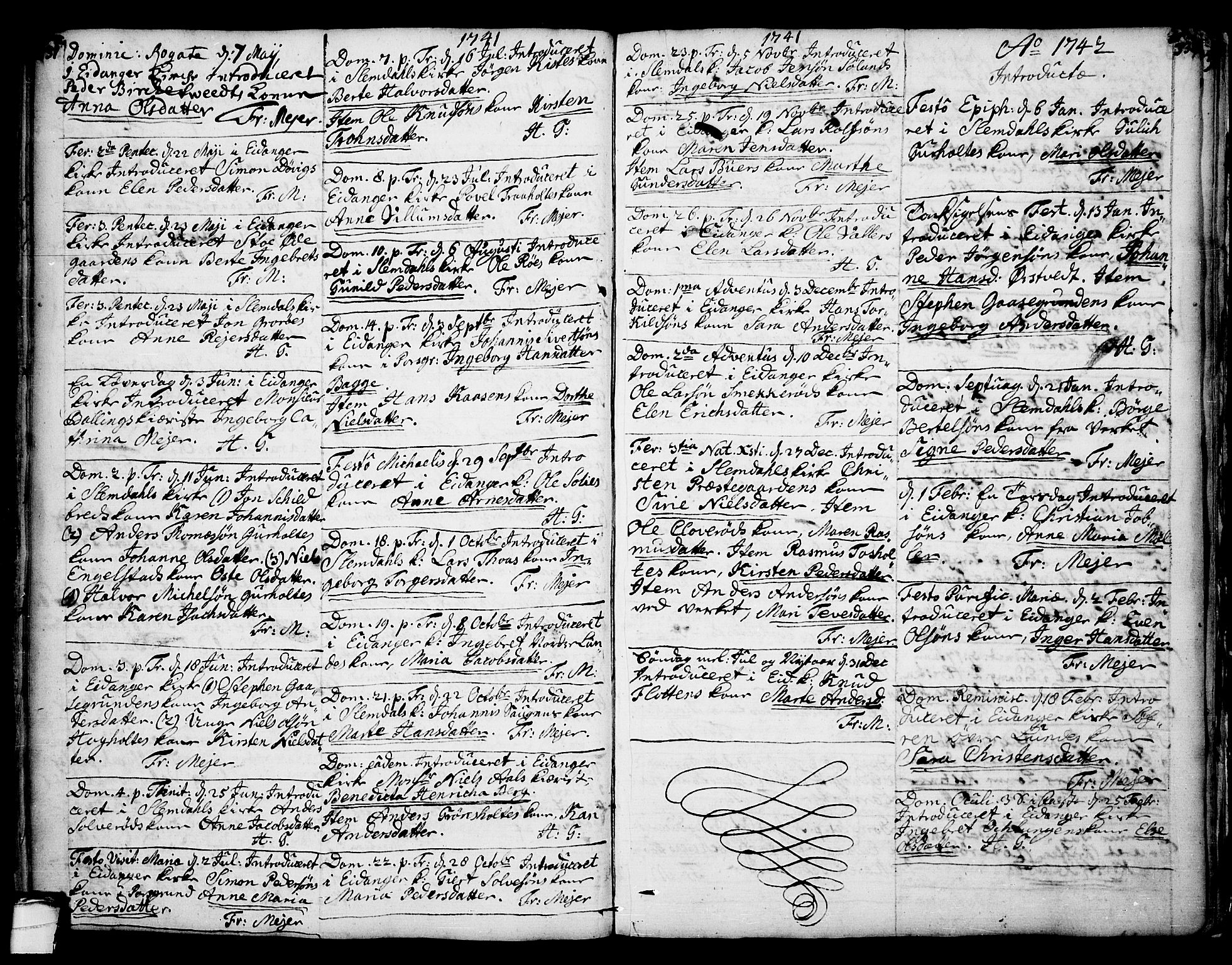 Eidanger kirkebøker, SAKO/A-261/F/Fa/L0004: Parish register (official) no. 4, 1733-1759, p. 331-332