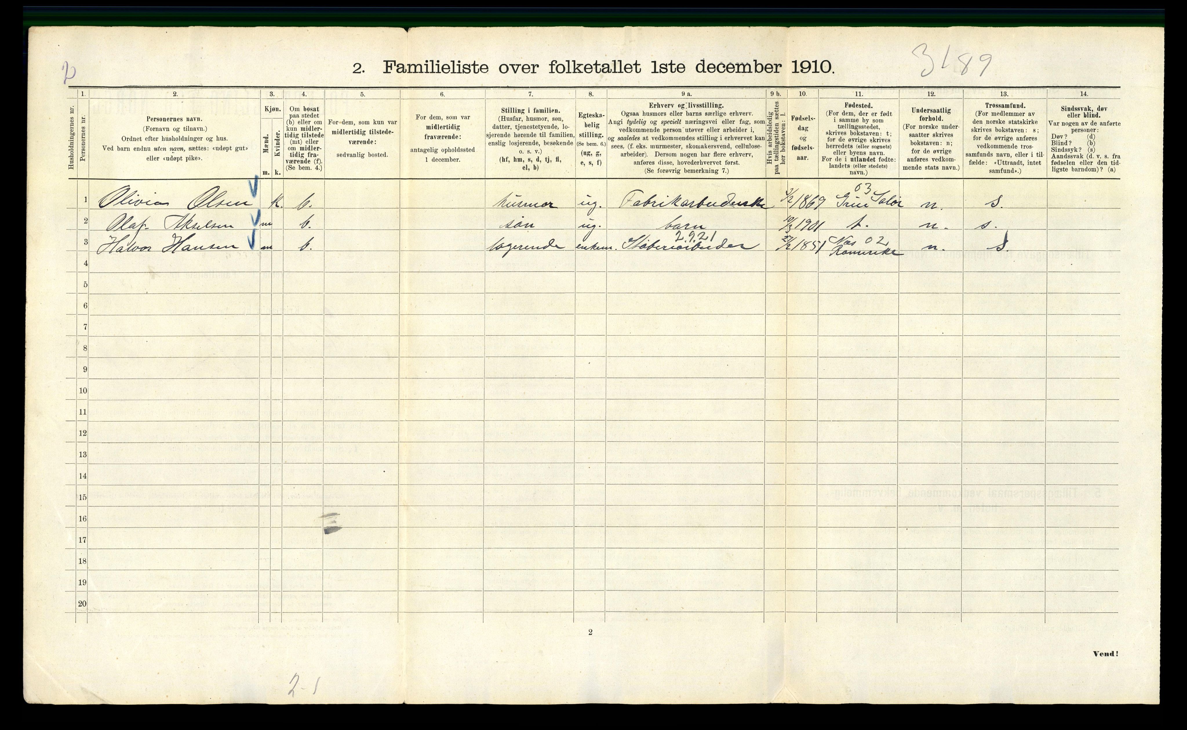 RA, 1910 census for Kristiania, 1910, p. 36664