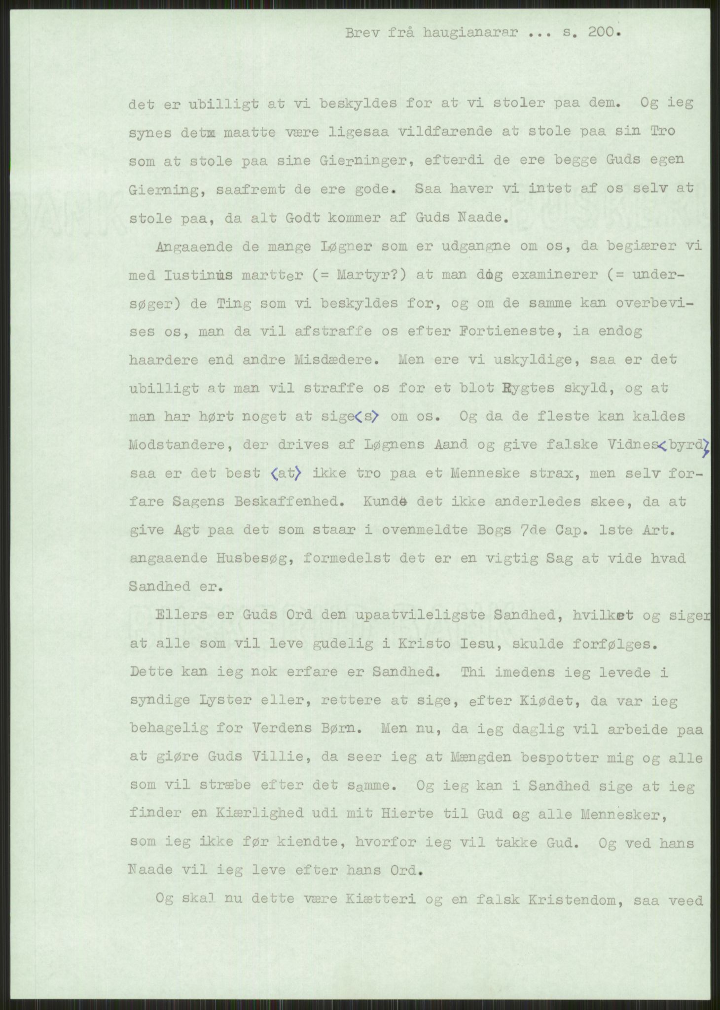 Samlinger til kildeutgivelse, Haugianerbrev, AV/RA-EA-6834/F/L0001: Haugianerbrev I: 1760-1804, 1760-1804, p. 200