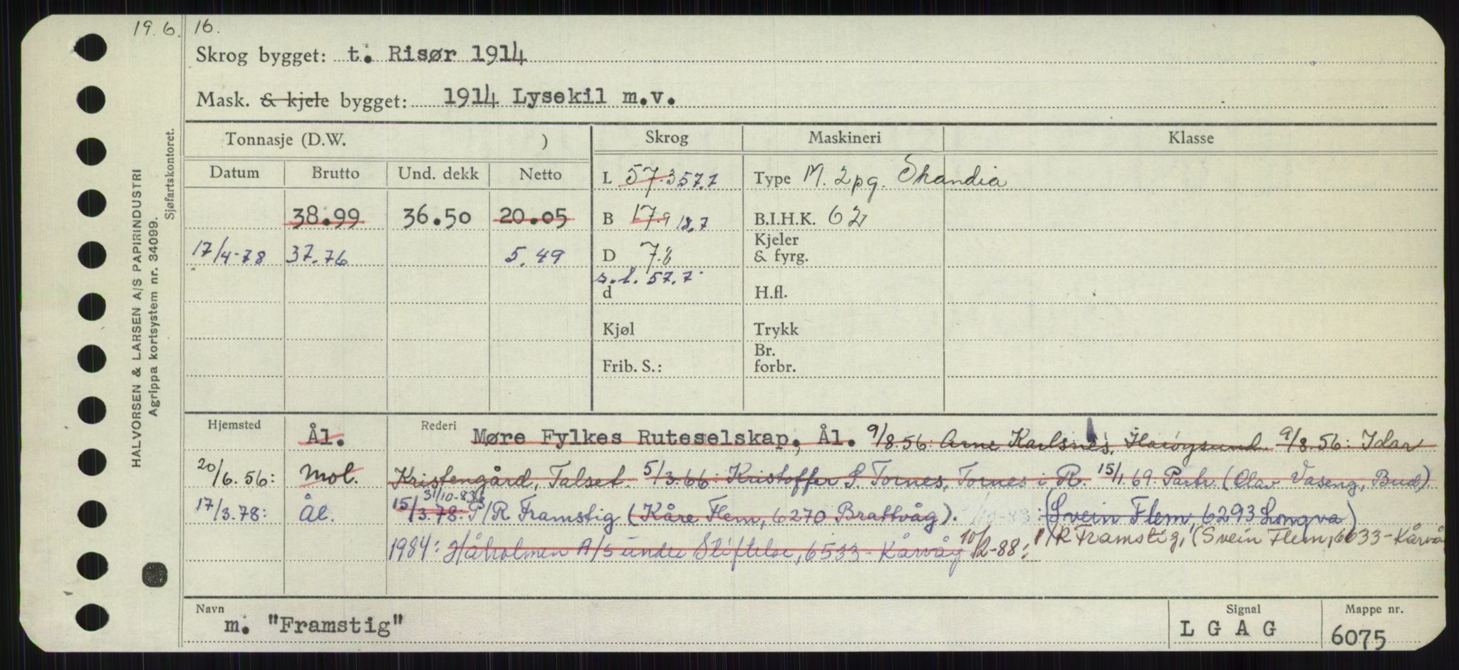 Sjøfartsdirektoratet med forløpere, Skipsmålingen, RA/S-1627/H/Ha/L0002/0001: Fartøy, Eik-Hill / Fartøy, Eik-F, p. 729