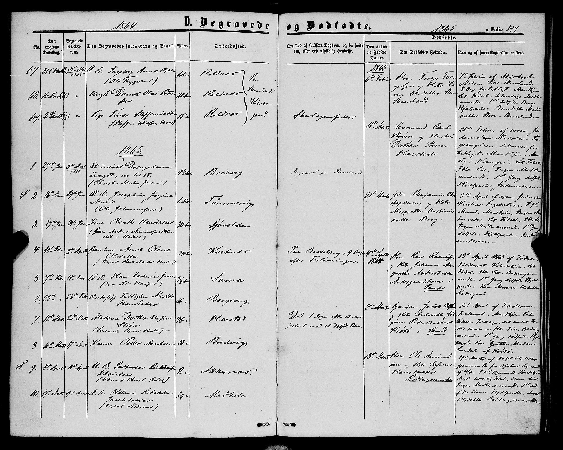 Trondenes sokneprestkontor, SATØ/S-1319/H/Ha/L0012kirke: Parish register (official) no. 12, 1863-1870, p. 197