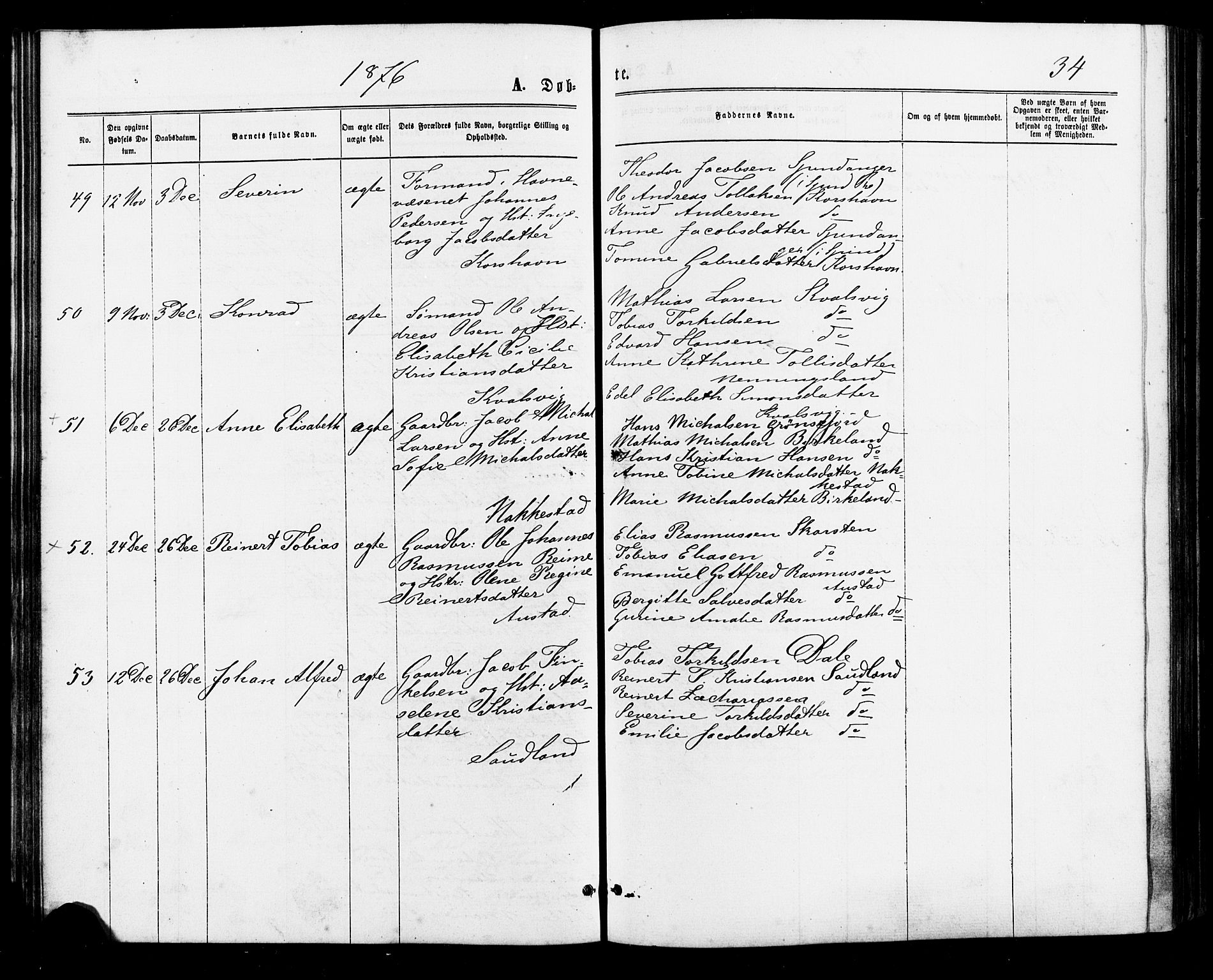 Lyngdal sokneprestkontor, AV/SAK-1111-0029/F/Fa/Faa/L0003: Parish register (official) no. A 3, 1871-1882, p. 34