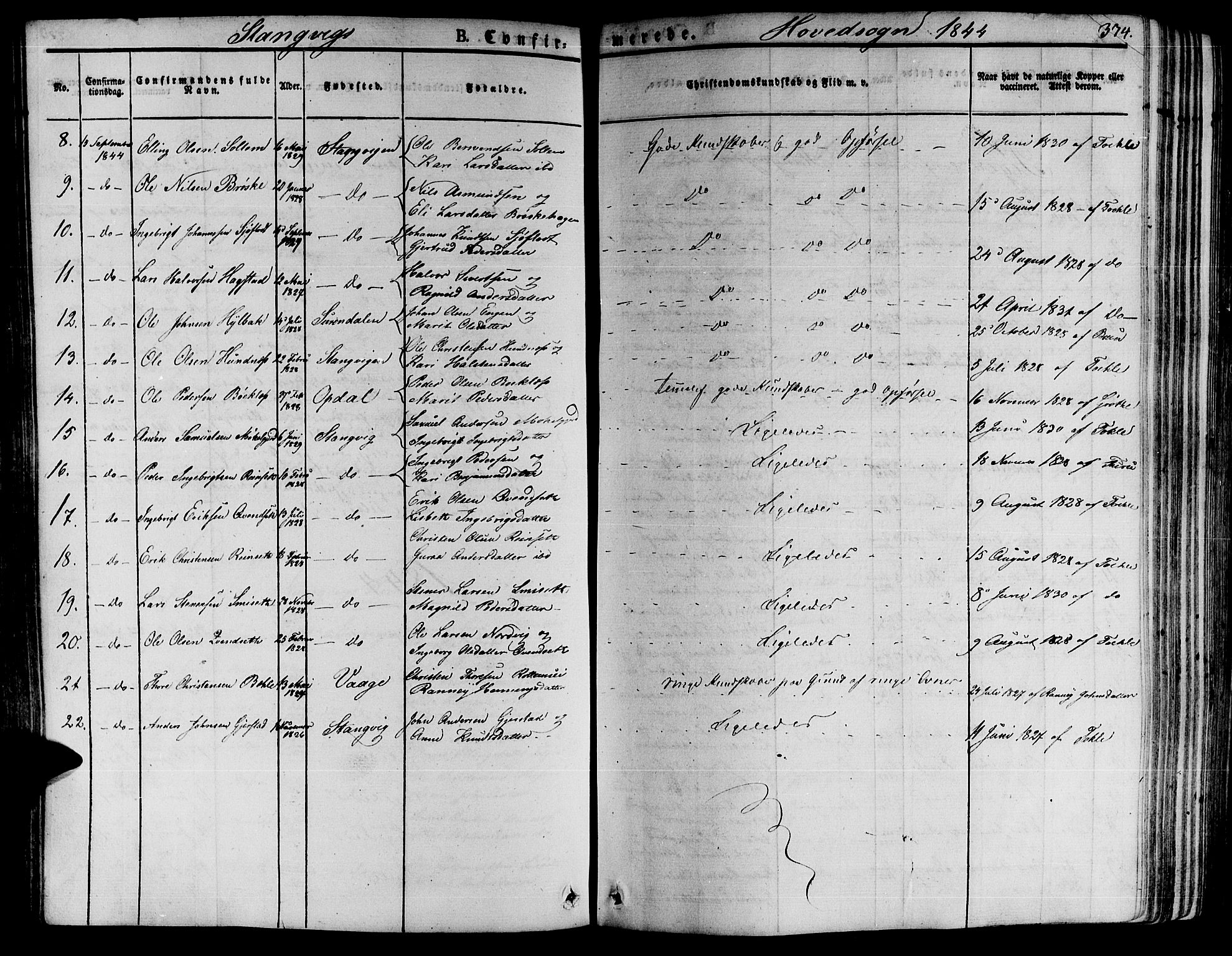 Ministerialprotokoller, klokkerbøker og fødselsregistre - Møre og Romsdal, AV/SAT-A-1454/592/L1024: Parish register (official) no. 592A03 /1, 1831-1849, p. 334