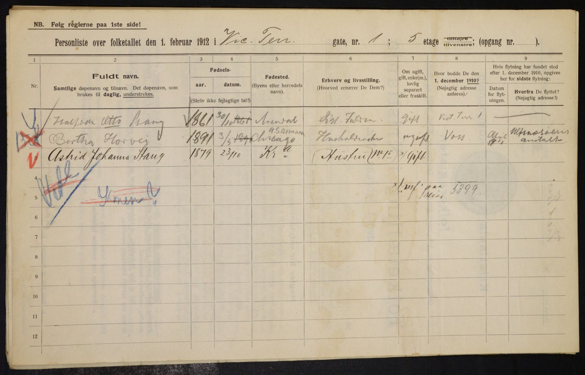 OBA, Municipal Census 1912 for Kristiania, 1912, p. 123428