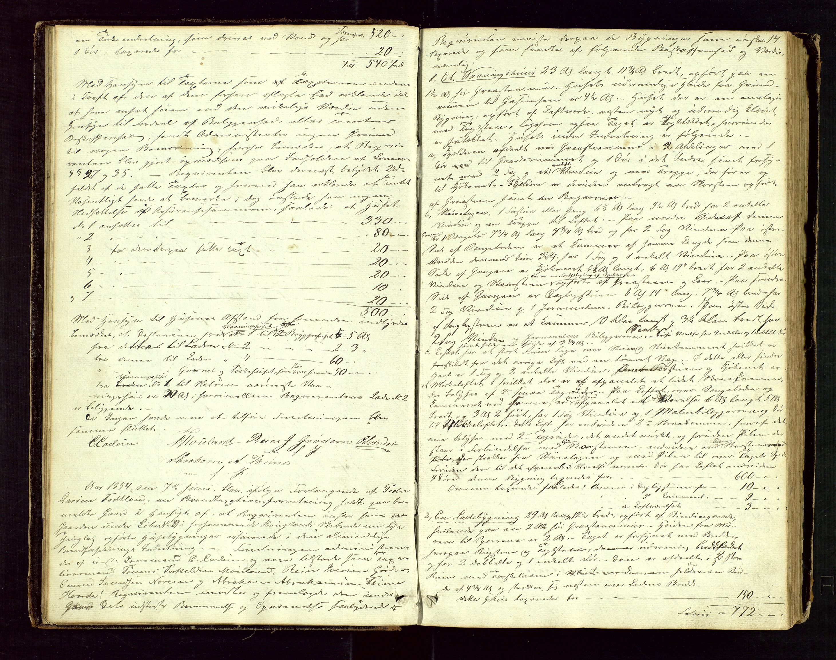 Time lensmannskontor, AV/SAST-A-100420/Goa/L0001: "Brandtaxations-Protocol for Houglands Thinglaug", 1846-1904, p. 13b-14a