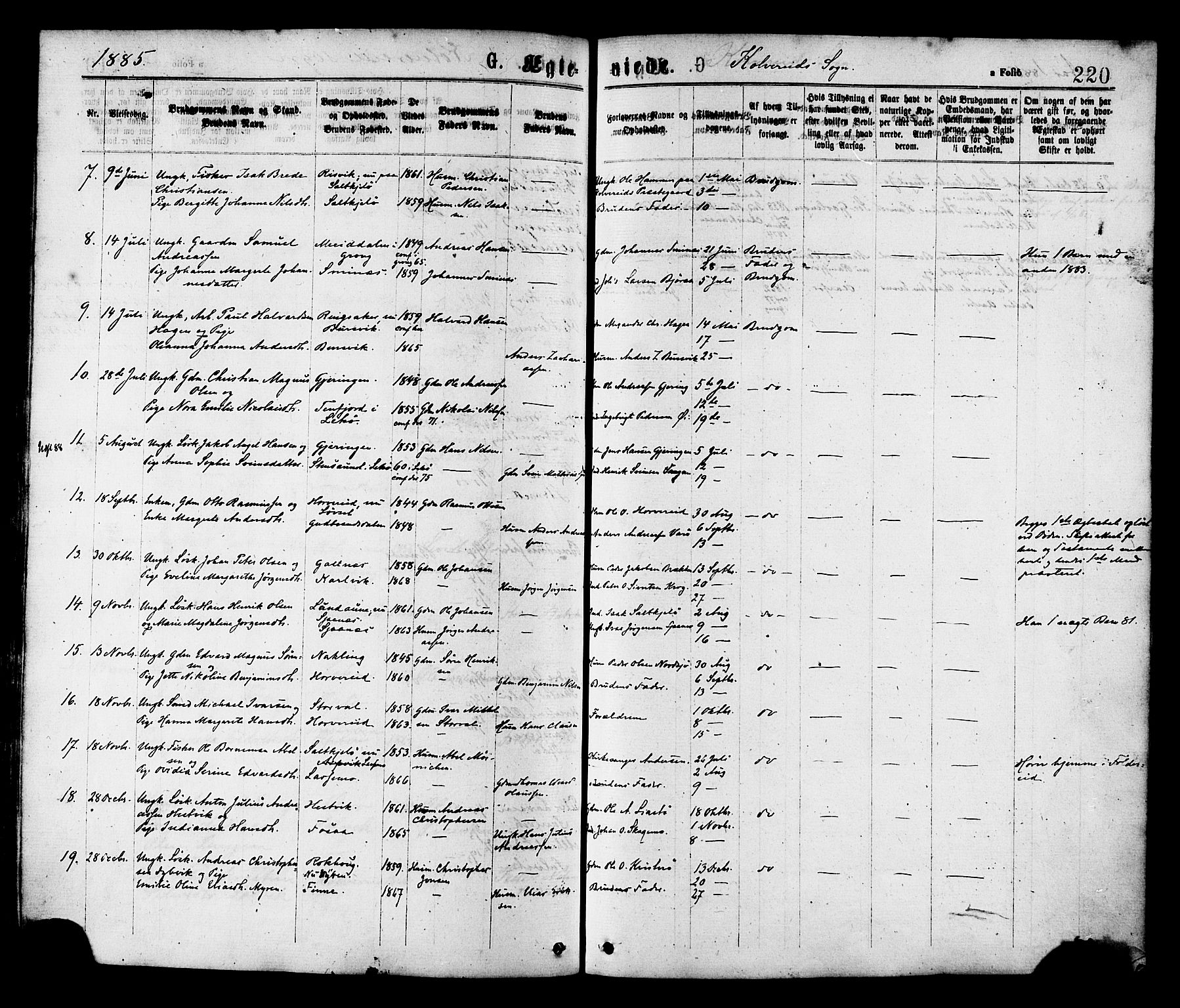 Ministerialprotokoller, klokkerbøker og fødselsregistre - Nord-Trøndelag, AV/SAT-A-1458/780/L0642: Parish register (official) no. 780A07 /1, 1874-1885, p. 220