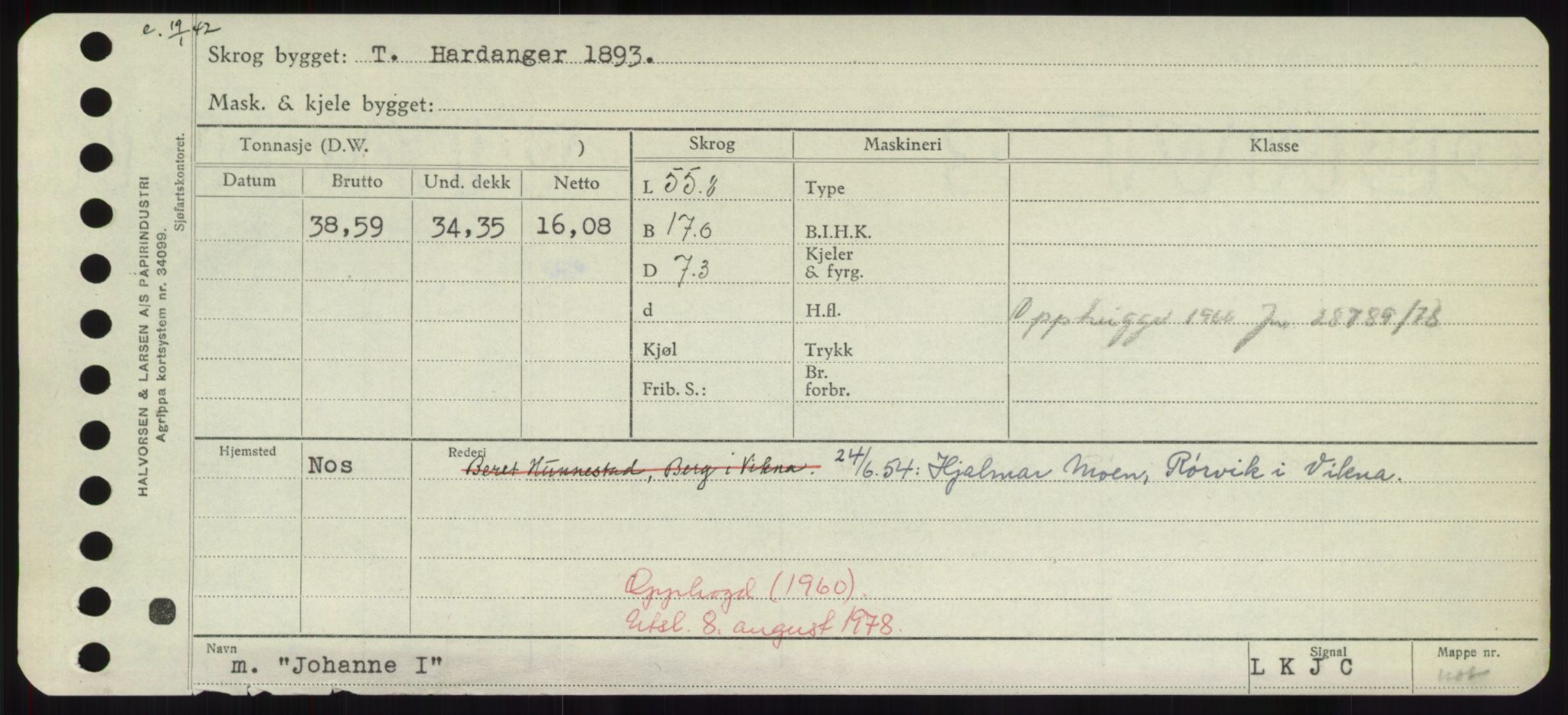 Sjøfartsdirektoratet med forløpere, Skipsmålingen, AV/RA-S-1627/H/Hd/L0019: Fartøy, J, p. 463