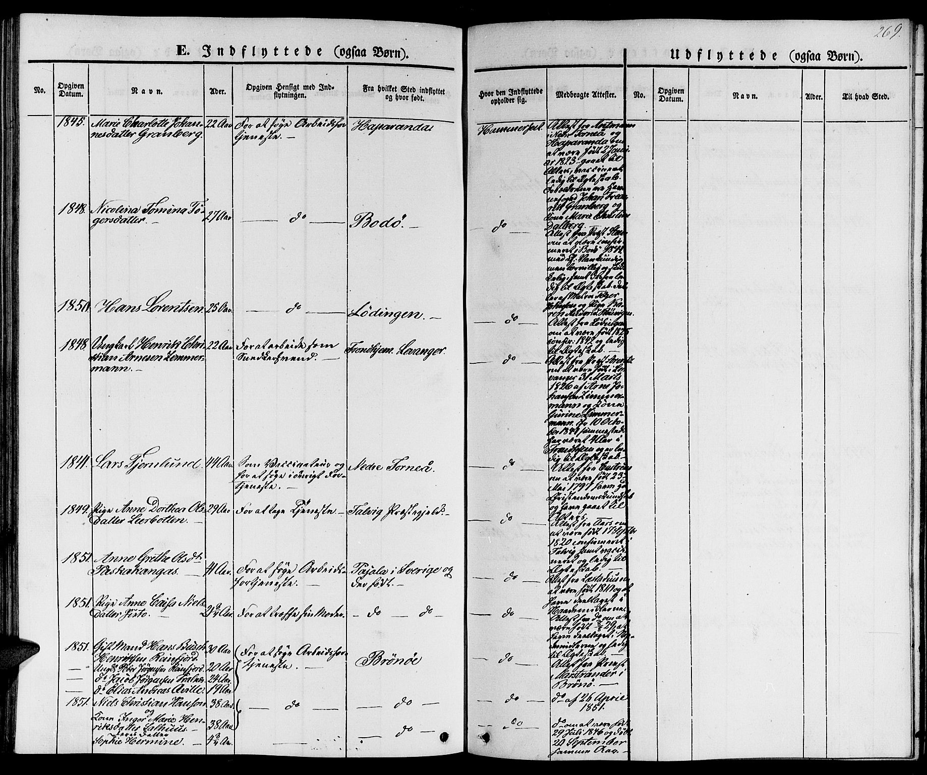 Hammerfest sokneprestkontor, SATØ/S-1347/H/Hb/L0002.klokk: Parish register (copy) no. 2, 1851-1861, p. 269