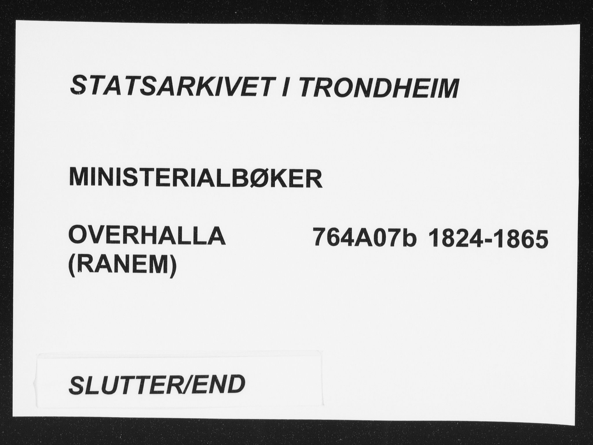 Ministerialprotokoller, klokkerbøker og fødselsregistre - Nord-Trøndelag, AV/SAT-A-1458/764/L0552: Parish register (official) no. 764A07b, 1824-1865