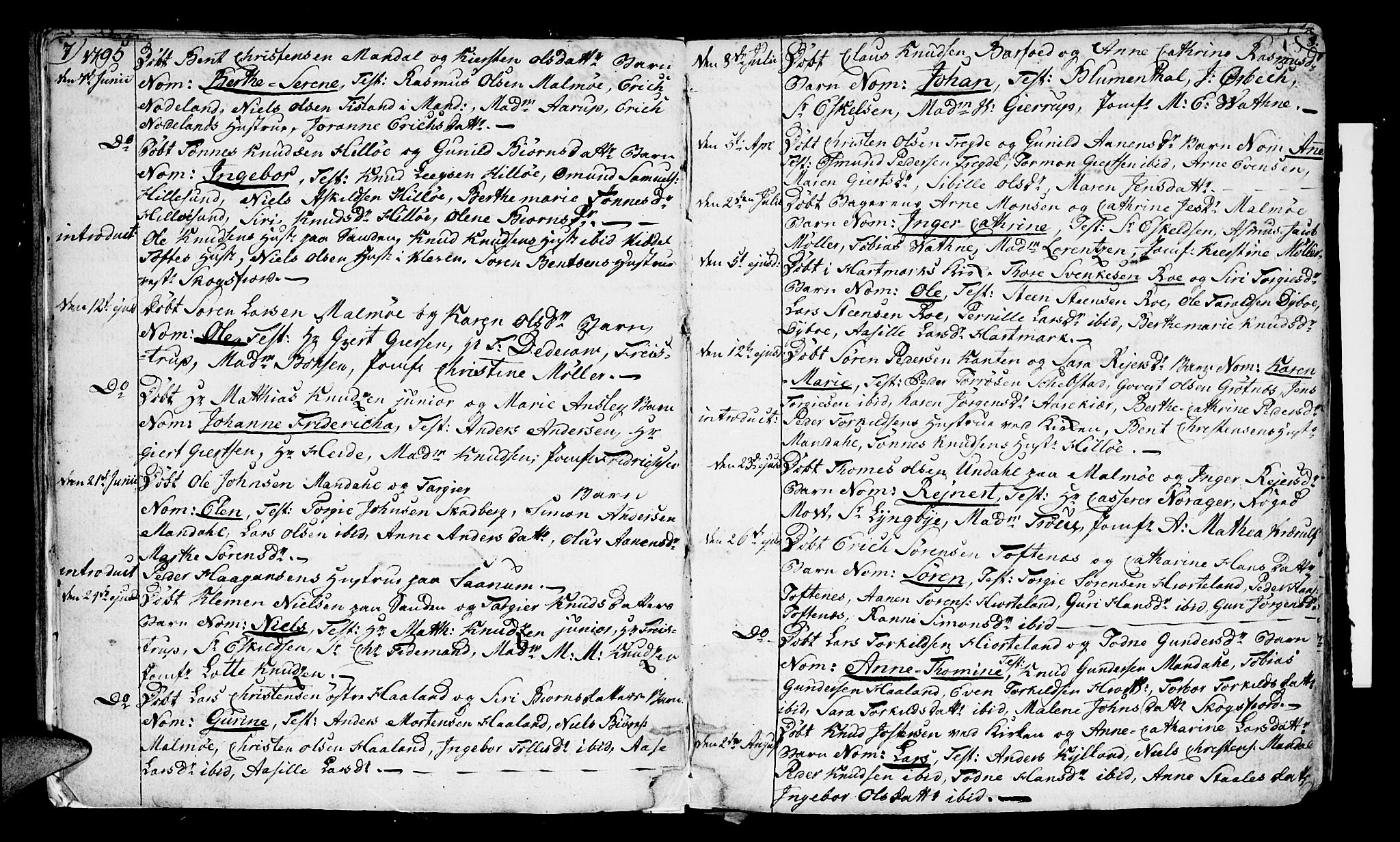 Mandal sokneprestkontor, AV/SAK-1111-0030/F/Fa/Faa/L0008: Parish register (official) no. A 8, 1794-1817, p. 7-8