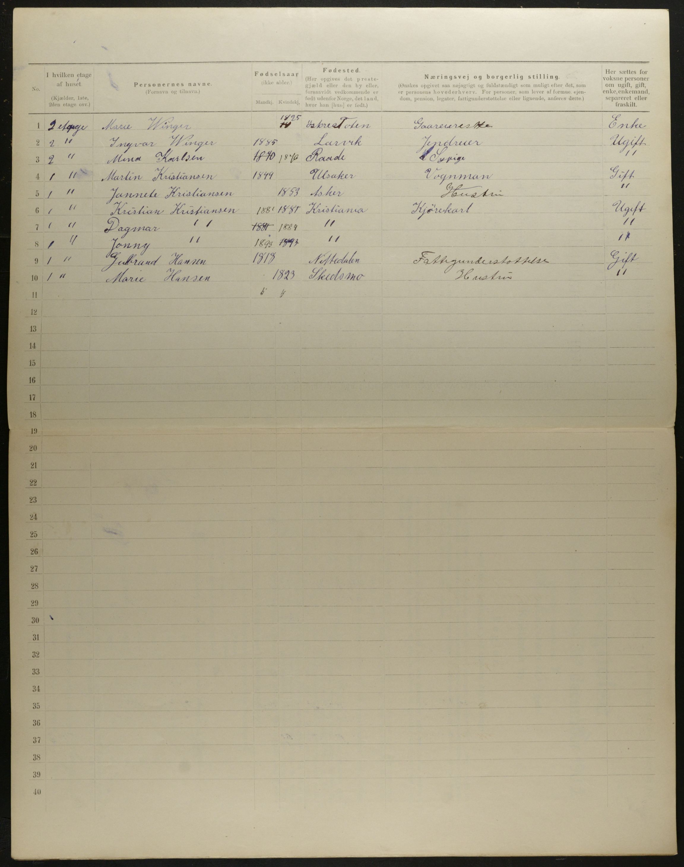 OBA, Municipal Census 1901 for Kristiania, 1901, p. 8350