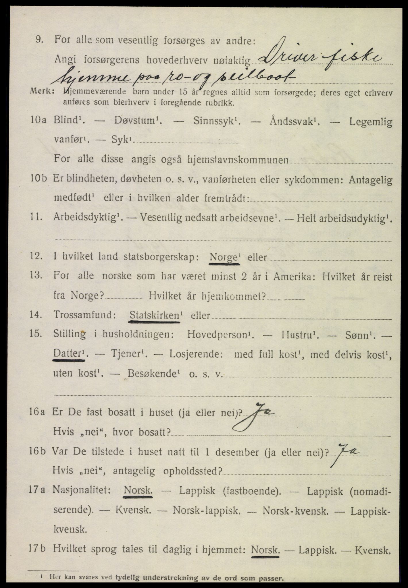 SAT, 1920 census for Rødøy, 1920, p. 2577