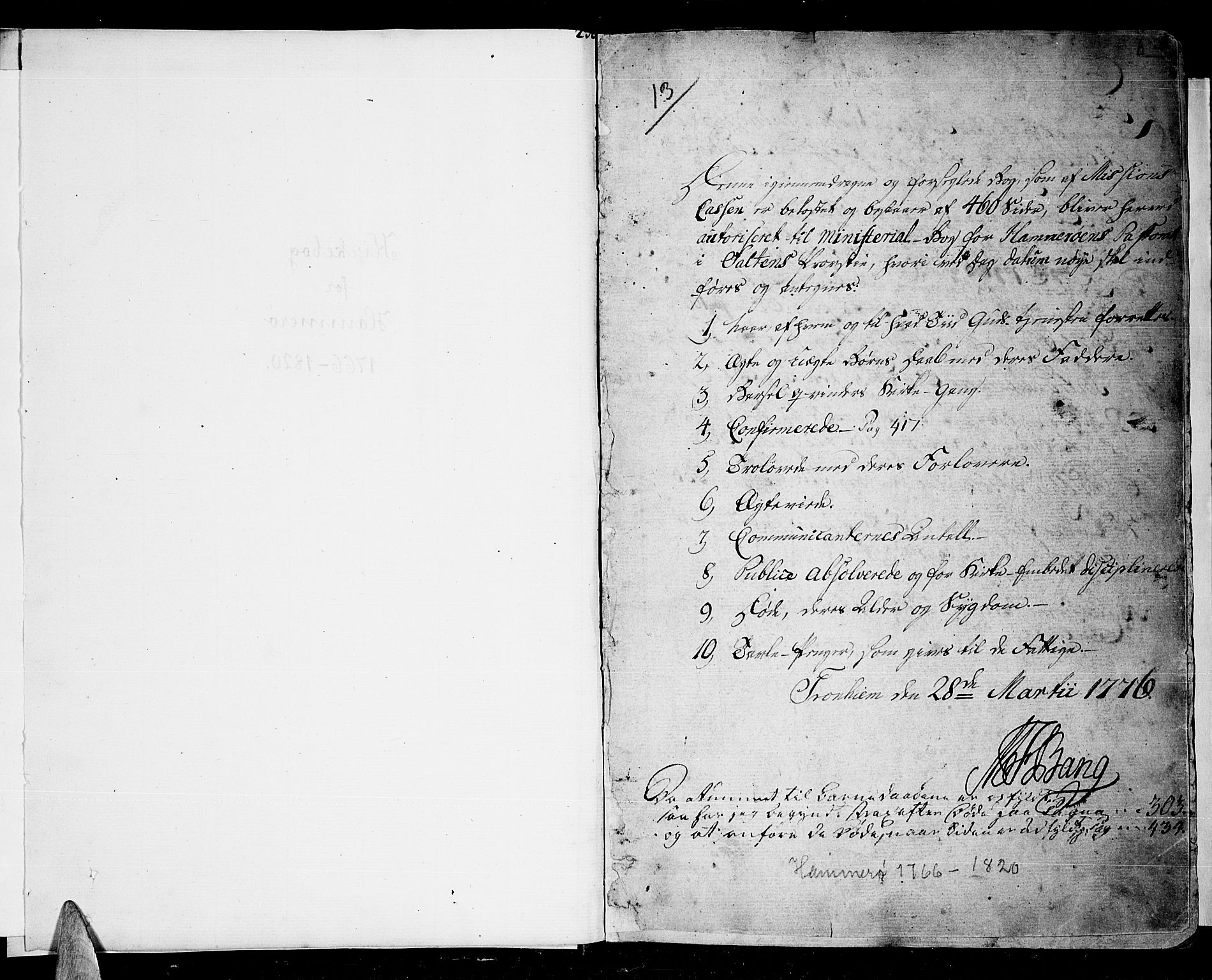 Ministerialprotokoller, klokkerbøker og fødselsregistre - Nordland, AV/SAT-A-1459/859/L0841: Parish register (official) no. 859A01, 1766-1821, p. 0-1