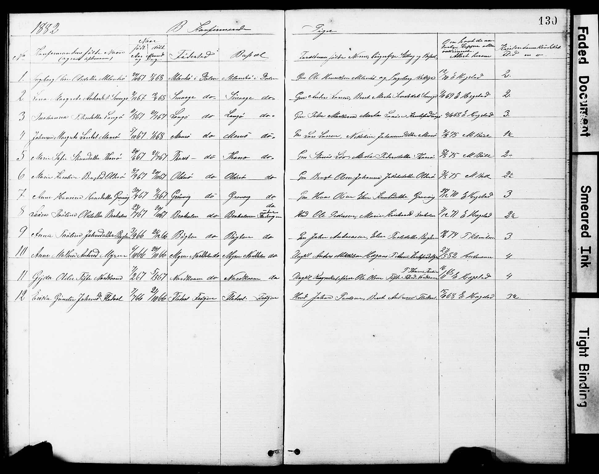 Ministerialprotokoller, klokkerbøker og fødselsregistre - Sør-Trøndelag, AV/SAT-A-1456/634/L0541: Parish register (copy) no. 634C03, 1874-1891, p. 130