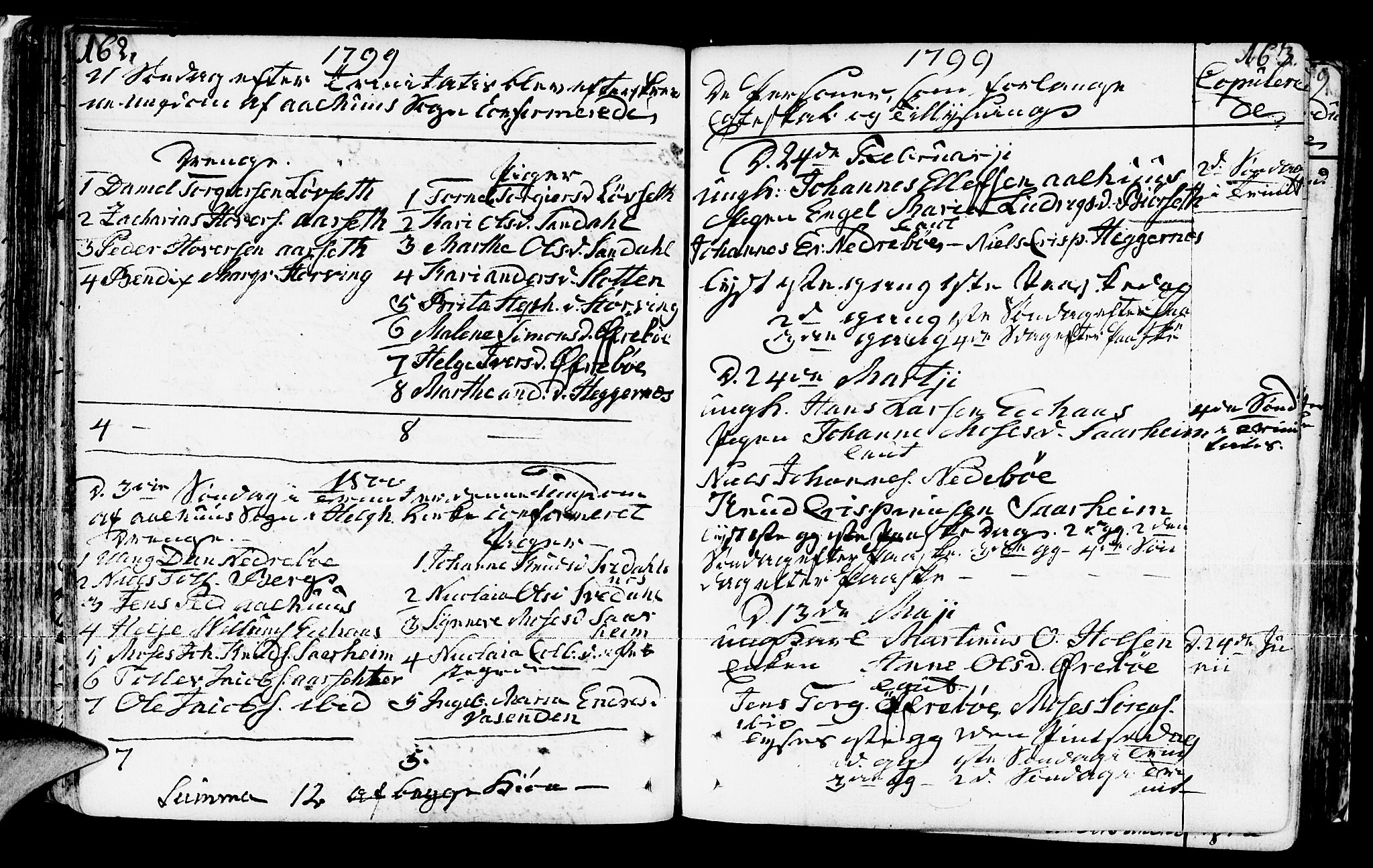Jølster sokneprestembete, SAB/A-80701/H/Haa/Haaa/L0005: Parish register (official) no. A 5, 1790-1821, p. 162-163