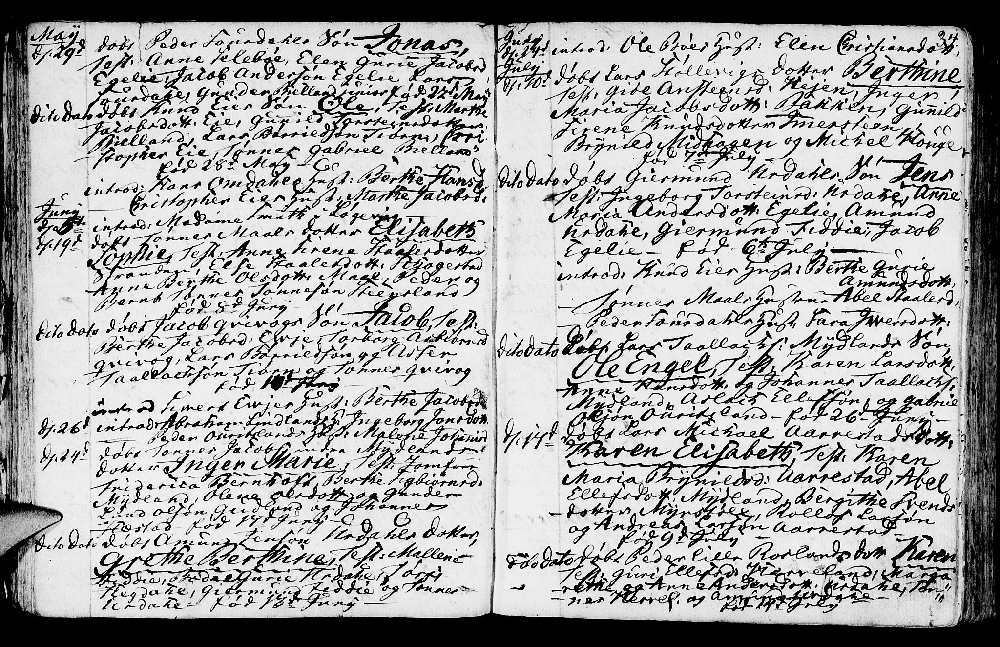 Sokndal sokneprestkontor, AV/SAST-A-101808: Parish register (official) no. A 5, 1806-1826, p. 34