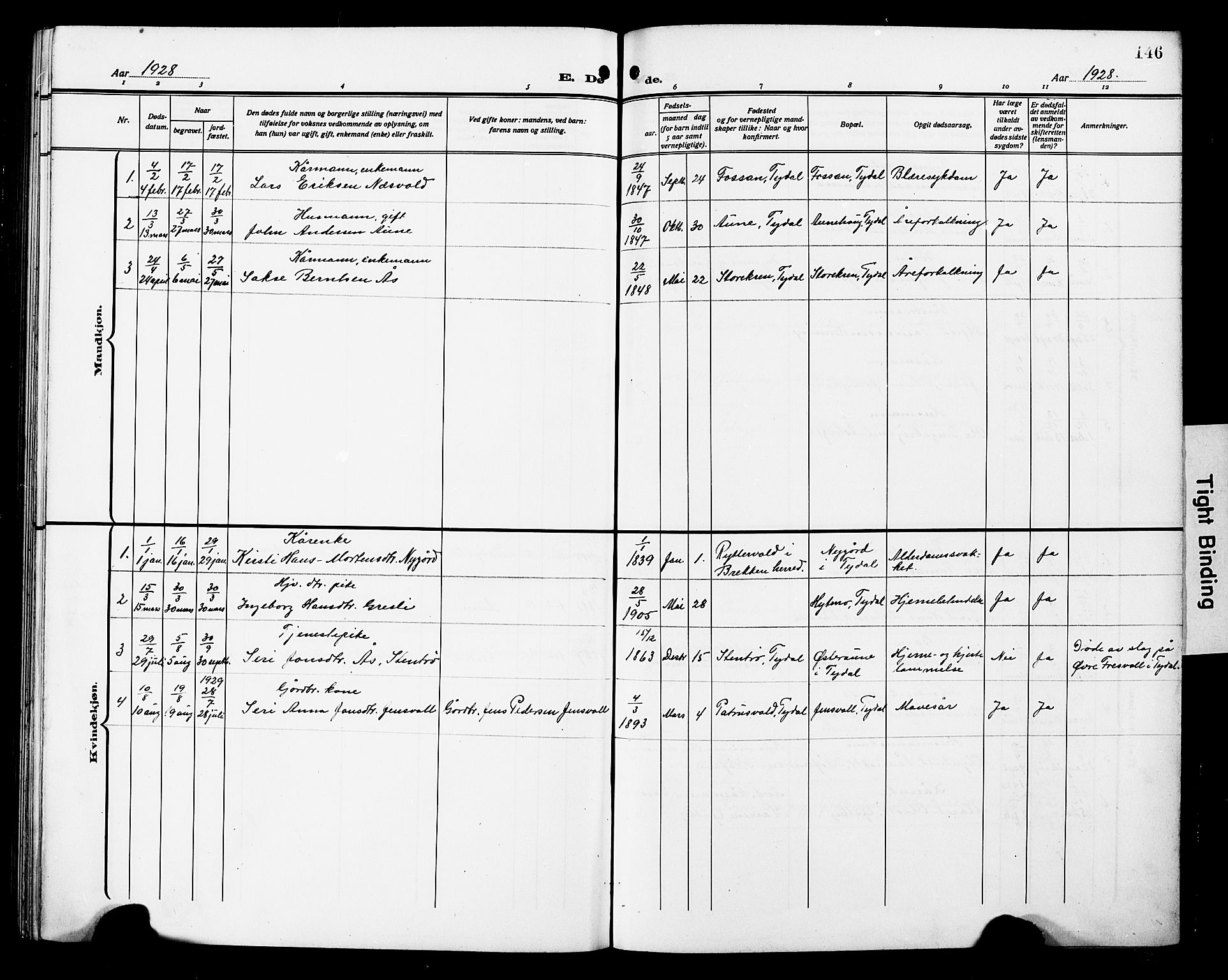Ministerialprotokoller, klokkerbøker og fødselsregistre - Sør-Trøndelag, SAT/A-1456/698/L1168: Parish register (copy) no. 698C05, 1908-1930, p. 146