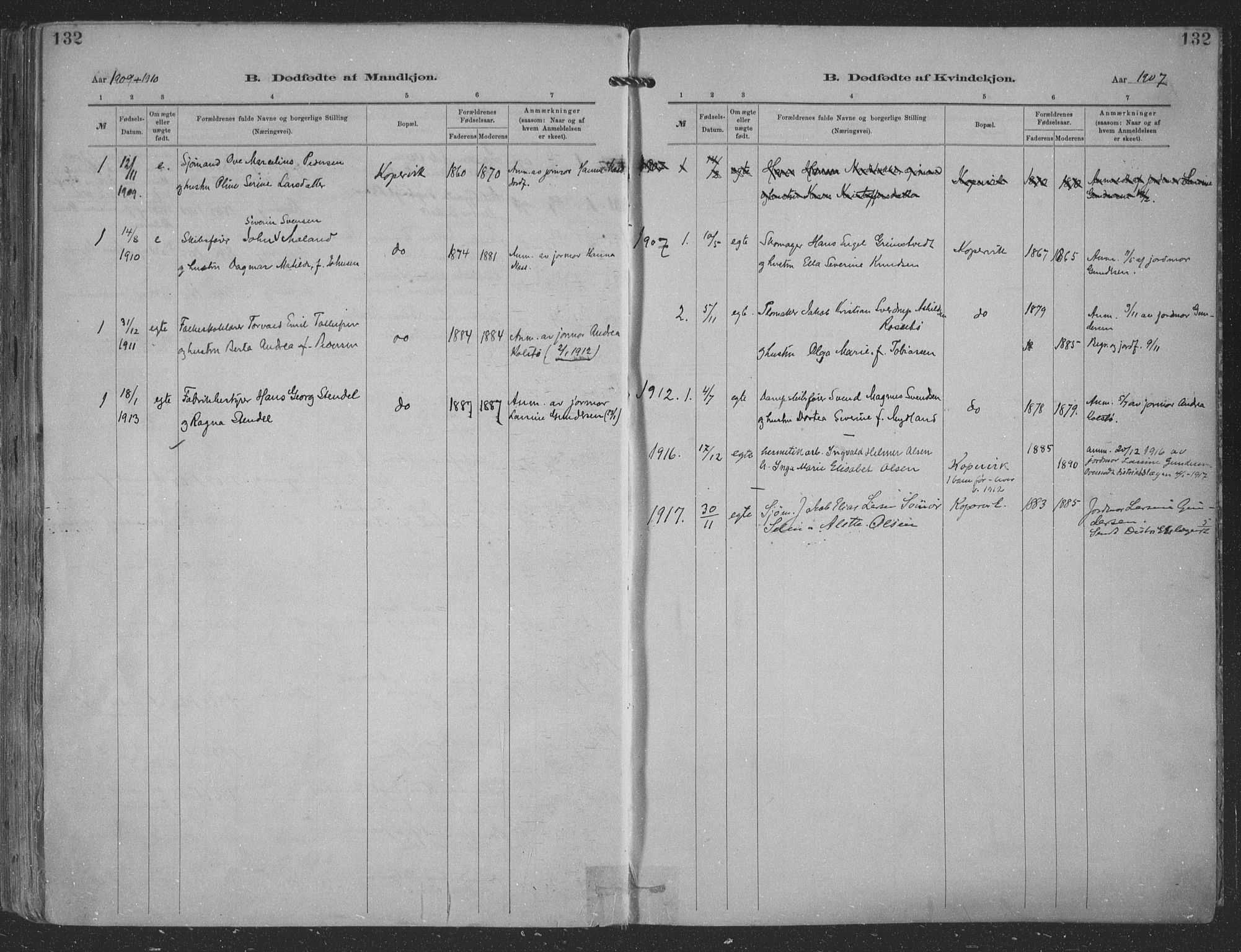 Kopervik sokneprestkontor, SAST/A-101850/H/Ha/Haa/L0001: Parish register (official) no. A 1, 1880-1919, p. 132