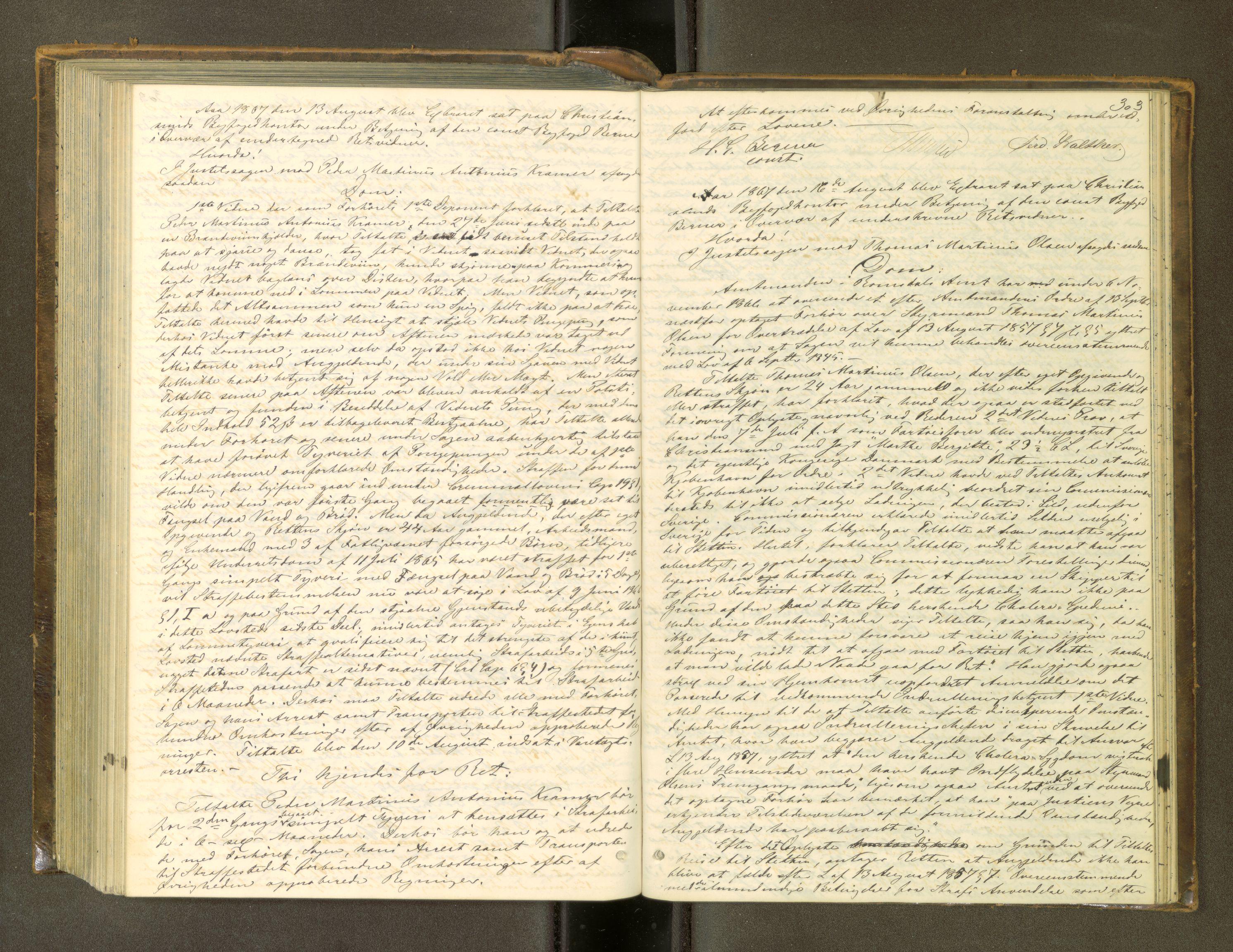 Kristiansund byfogd, AV/SAT-A-4587/A/04/L0003: Domprotokoll. Aut. 08.10.1861, 1861-1868, p. 302b-303a