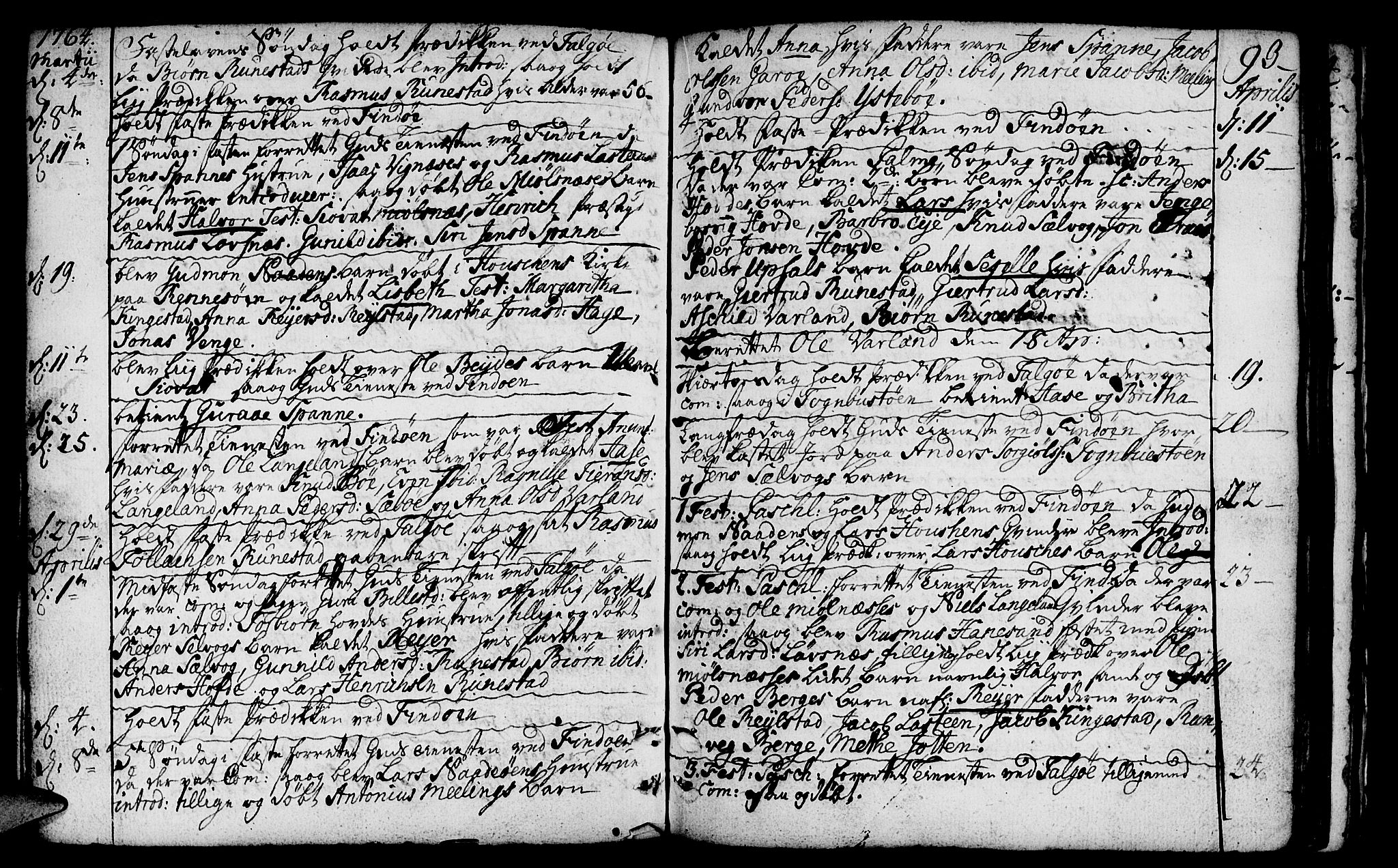 Finnøy sokneprestkontor, SAST/A-101825/H/Ha/Haa/L0004: Parish register (official) no. A 4, 1746-1772, p. 93