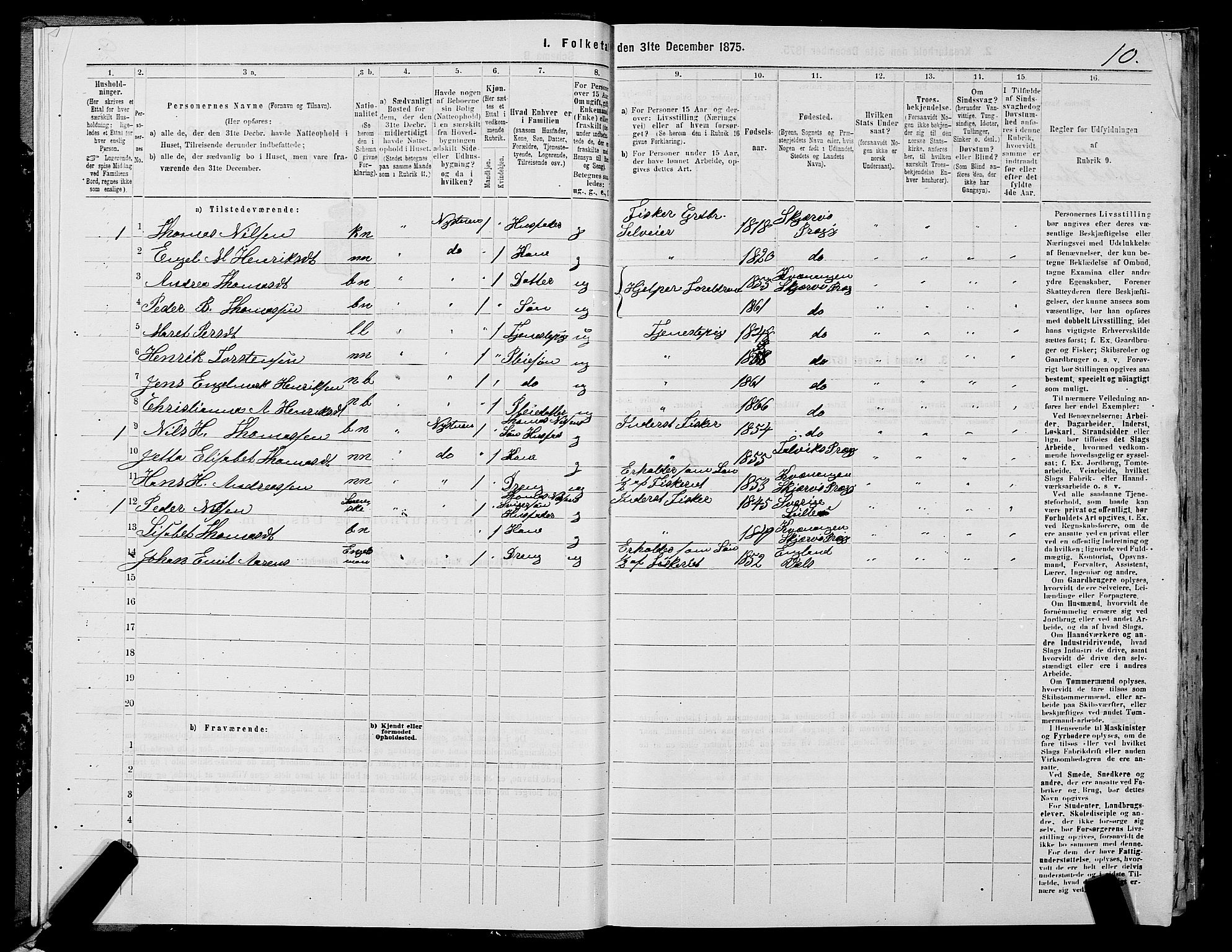 SATØ, 1875 census for 1941P Skjervøy, 1875, p. 1010
