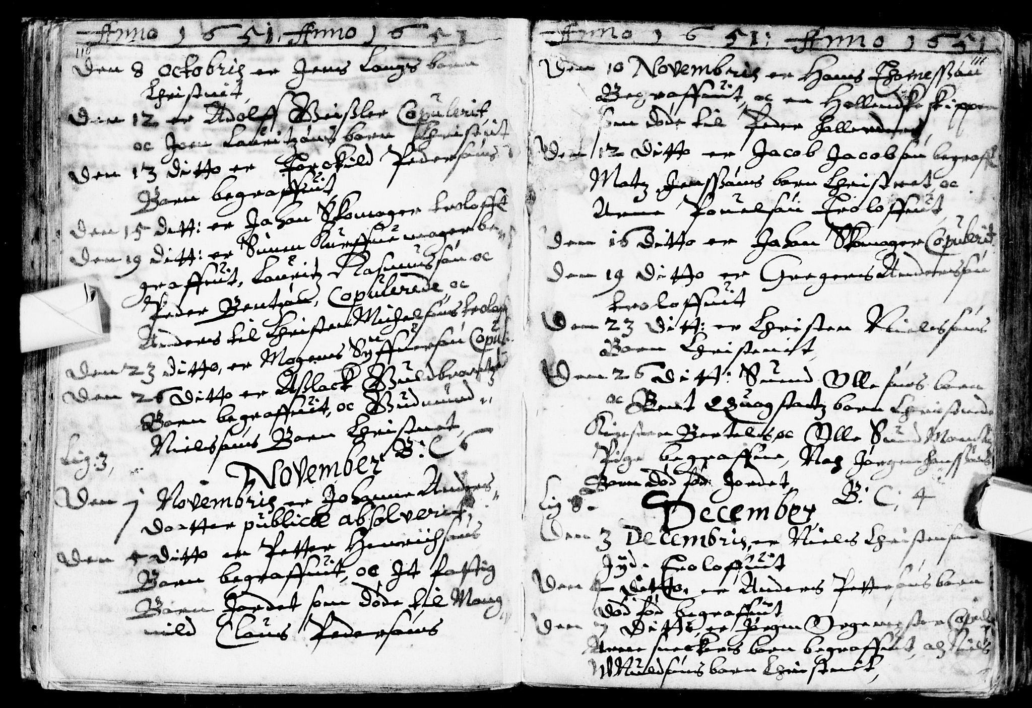 Bragernes kirkebøker, AV/SAKO-A-6/F/Fa/L0001: Parish register (official) no. I 1, 1634-1662, p. 110-111