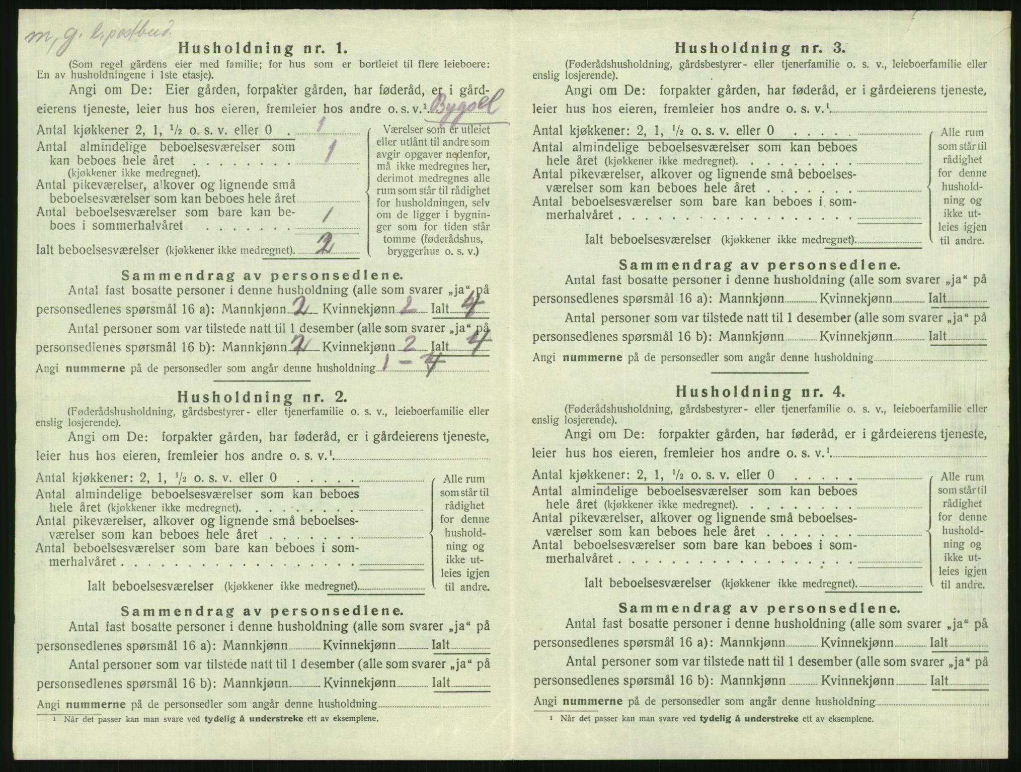 SAT, 1920 census for Aukra, 1920, p. 152