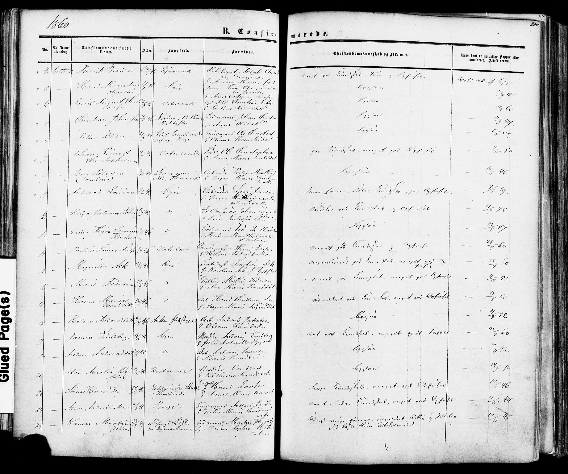 Fredrikstad prestekontor Kirkebøker, AV/SAO-A-11082/F/Fa/L0006: Parish register (official) no. 6, 1857-1878, p. 200