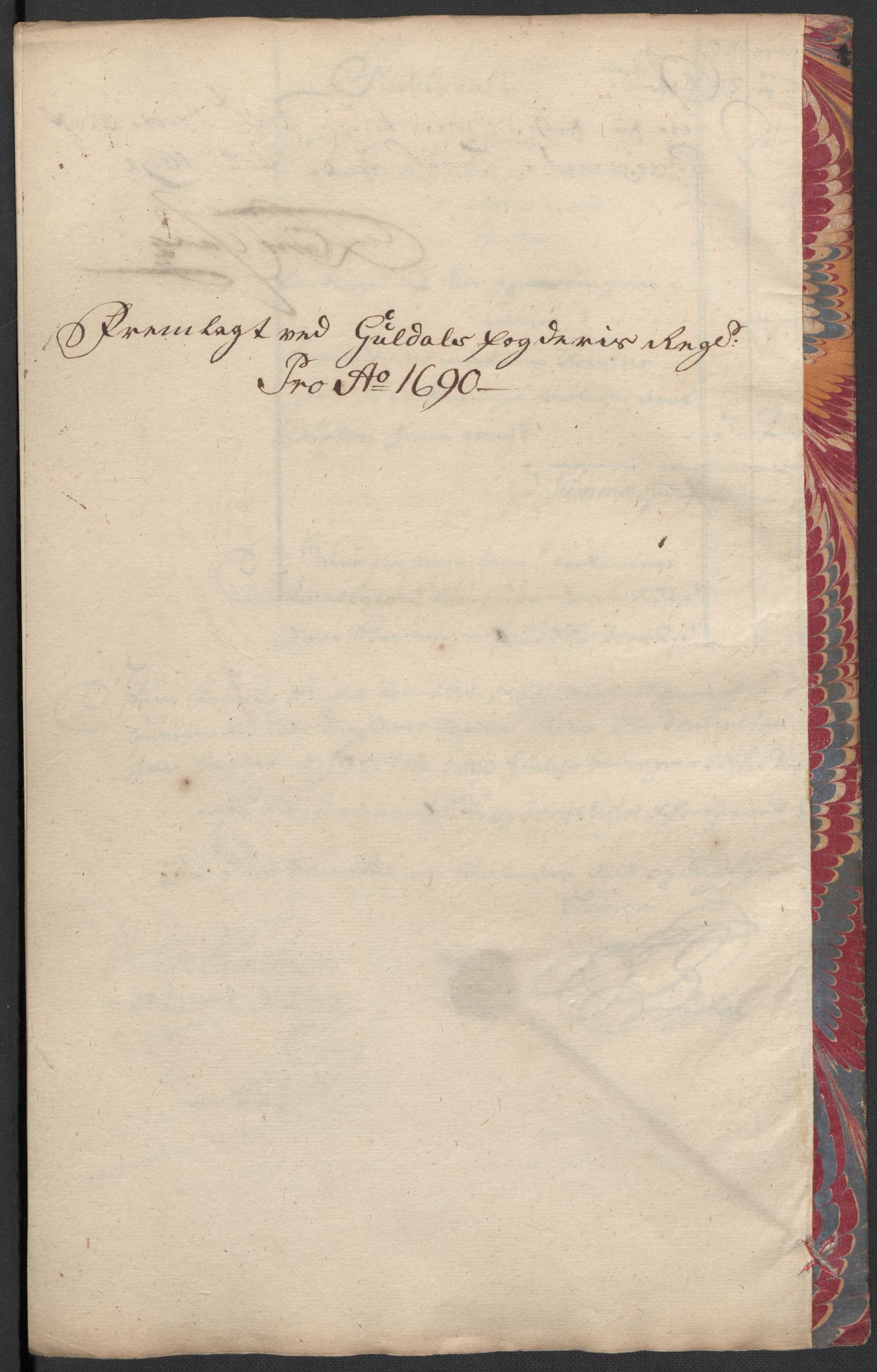 Rentekammeret inntil 1814, Reviderte regnskaper, Fogderegnskap, AV/RA-EA-4092/R59/L3940: Fogderegnskap Gauldal, 1689-1690, p. 348