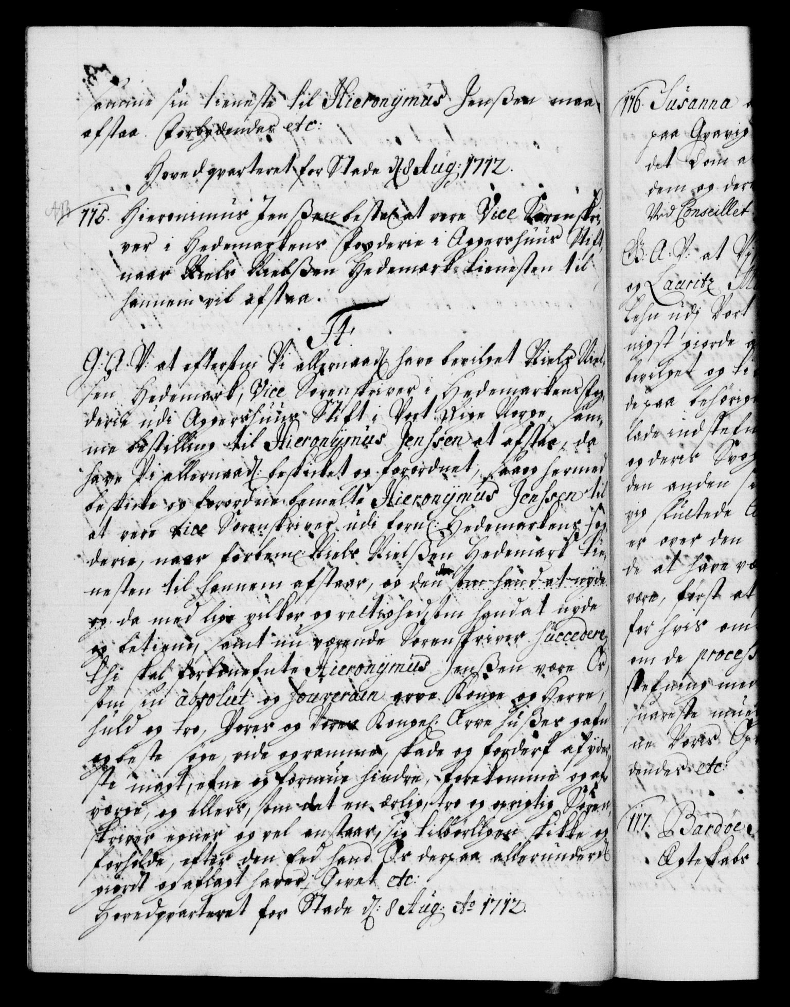 Danske Kanselli 1572-1799, AV/RA-EA-3023/F/Fc/Fca/Fcaa/L0021: Norske registre, 1712-1715, p. 58b